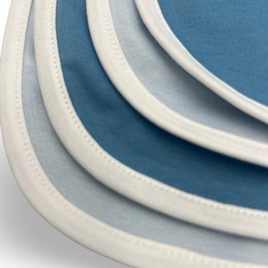 100% Pima Cotton Reversible Blanket: Niagra/baby Blue