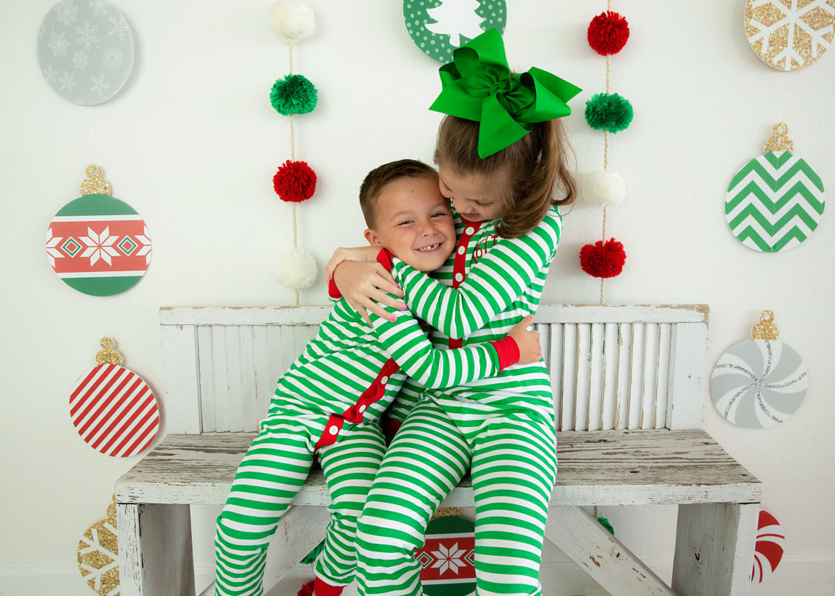 Unisex Faux Butt Flap Christmas Jammies-basics (miller Collection)