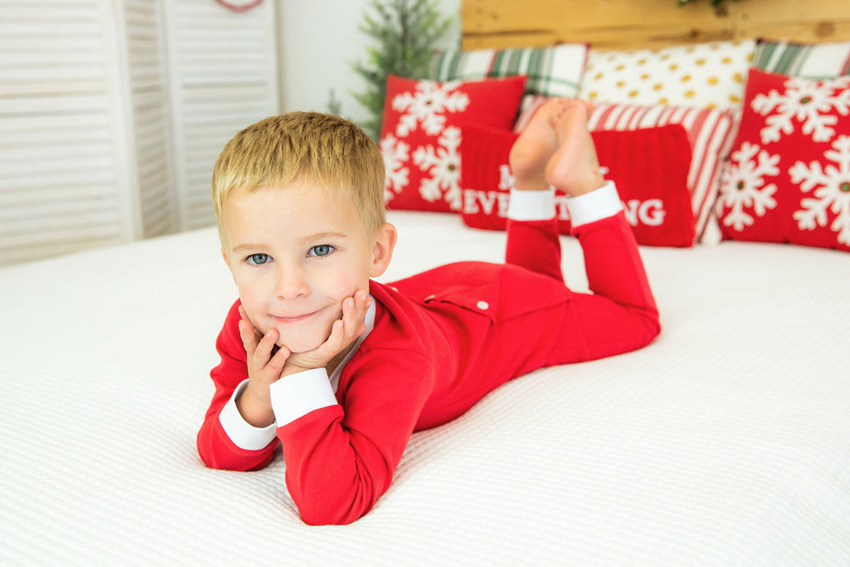 Unisex Faux Butt Flap Christmas Jammies-basics (miller Collection)
