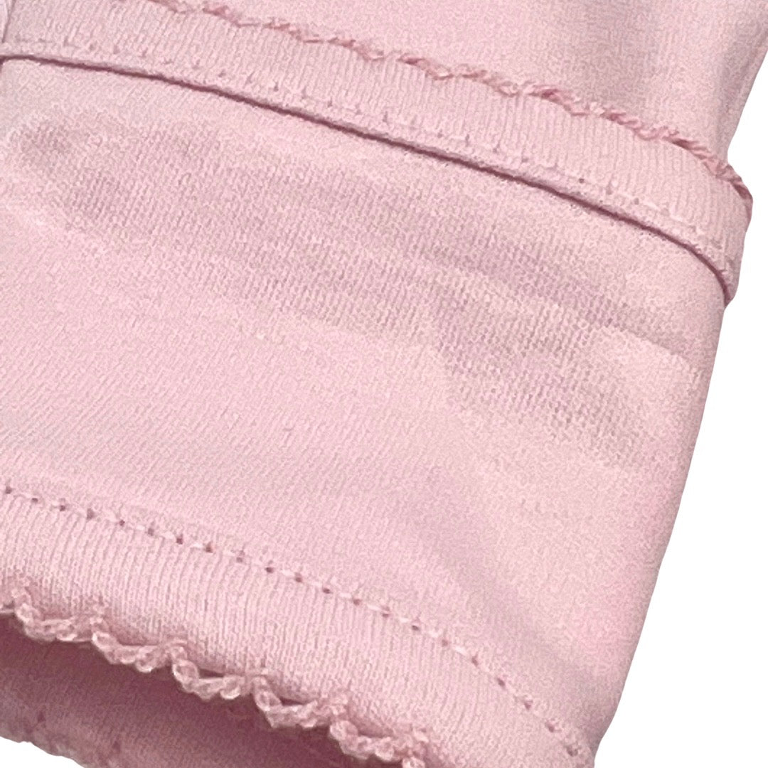 100% Pima Cotton Newborn Pleated Gown & Hat Set: Light Pink (0-6 Months)