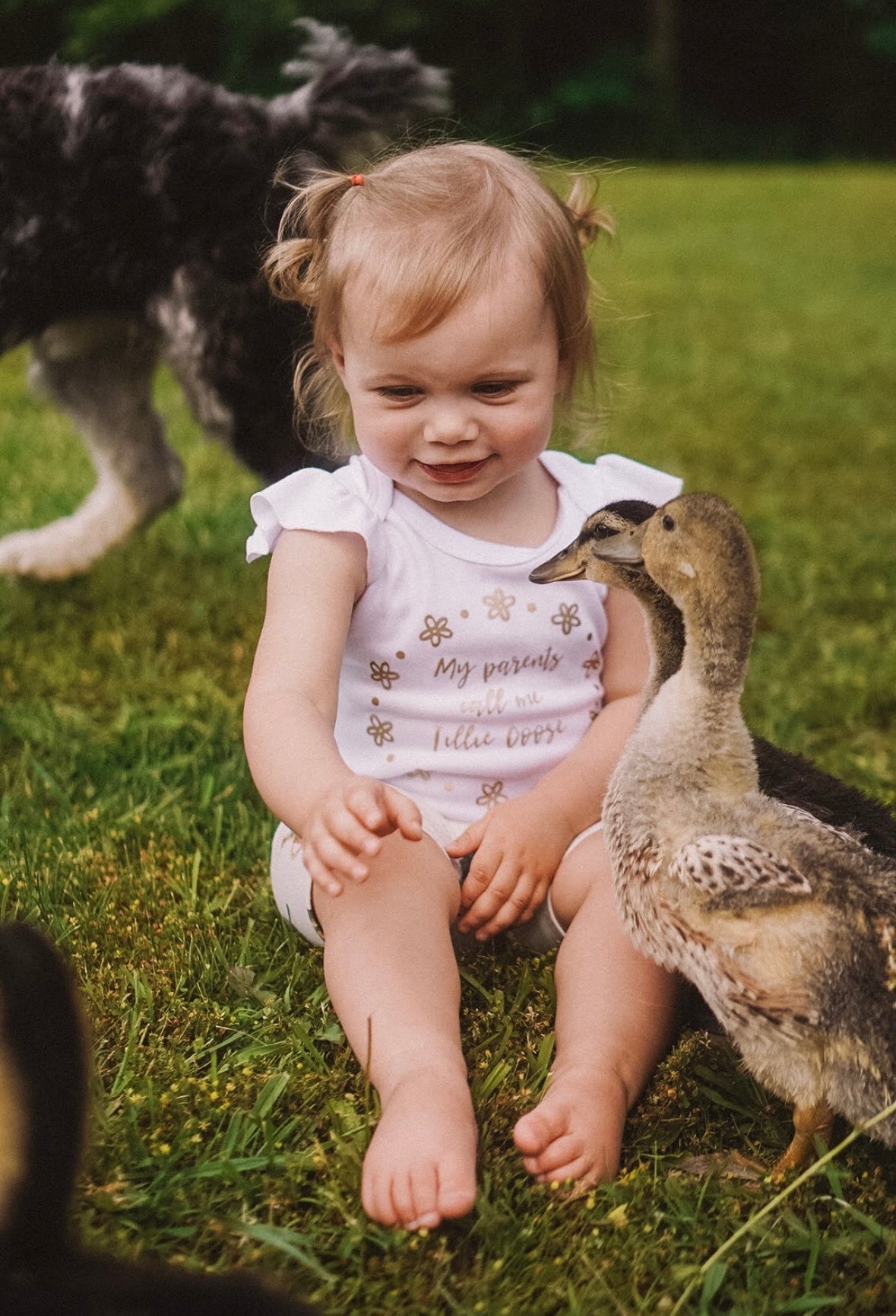 My Parents Call Me Custom Flutter Sleeve White Bodysuit