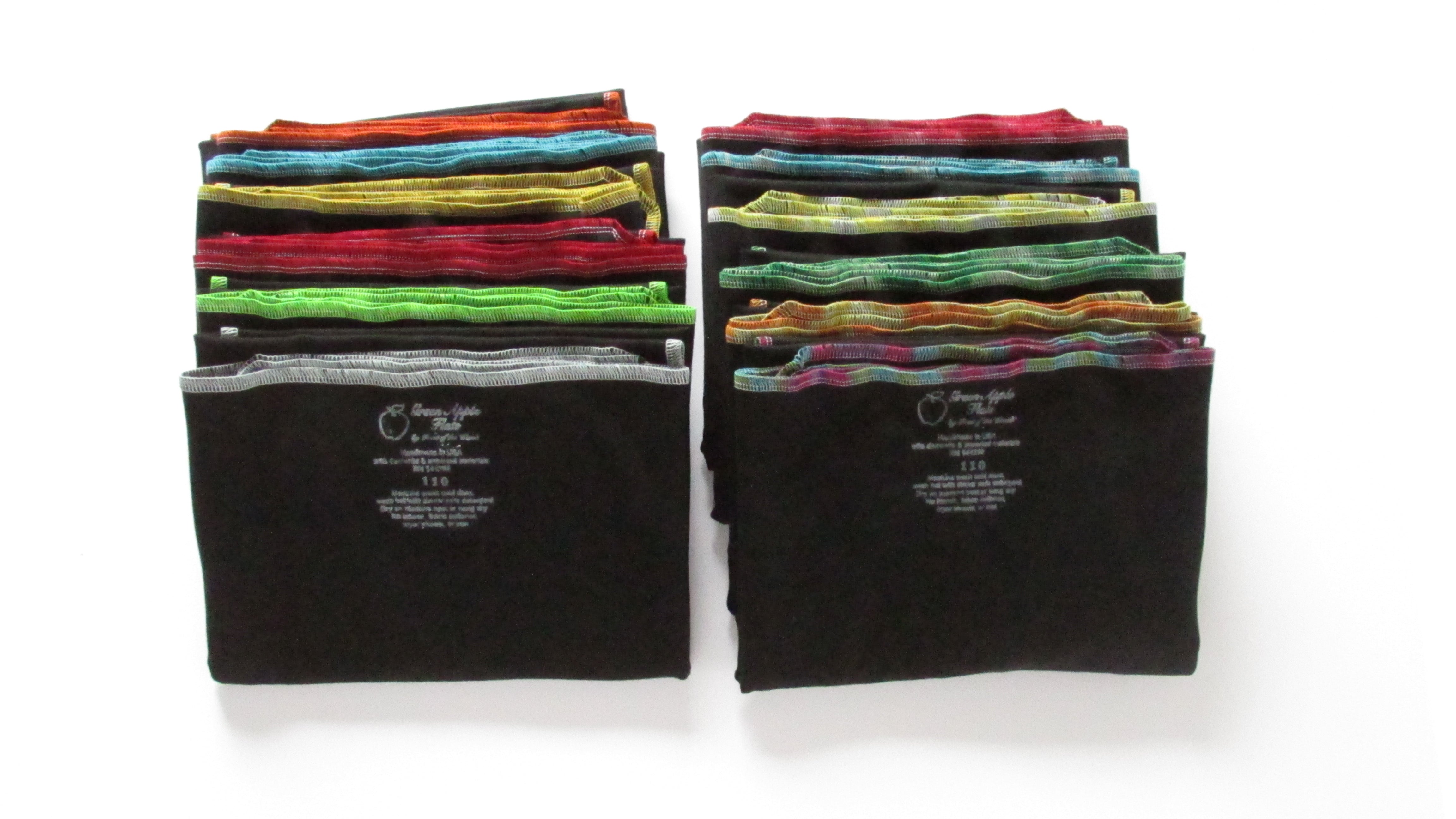 Stretchy Flat Cloth Diapers In Black