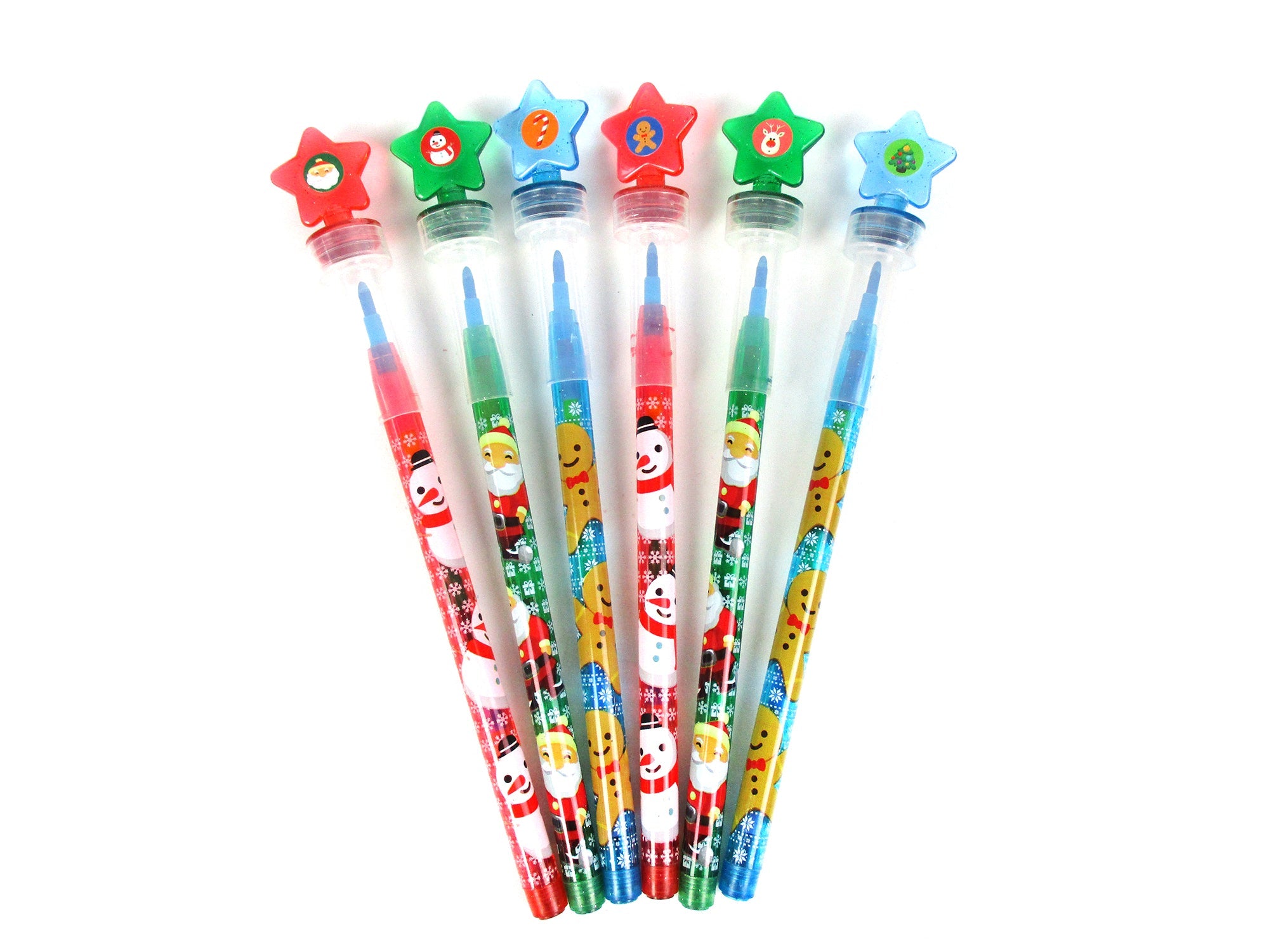 Christmas Stackable Crayon With Stamper Topper