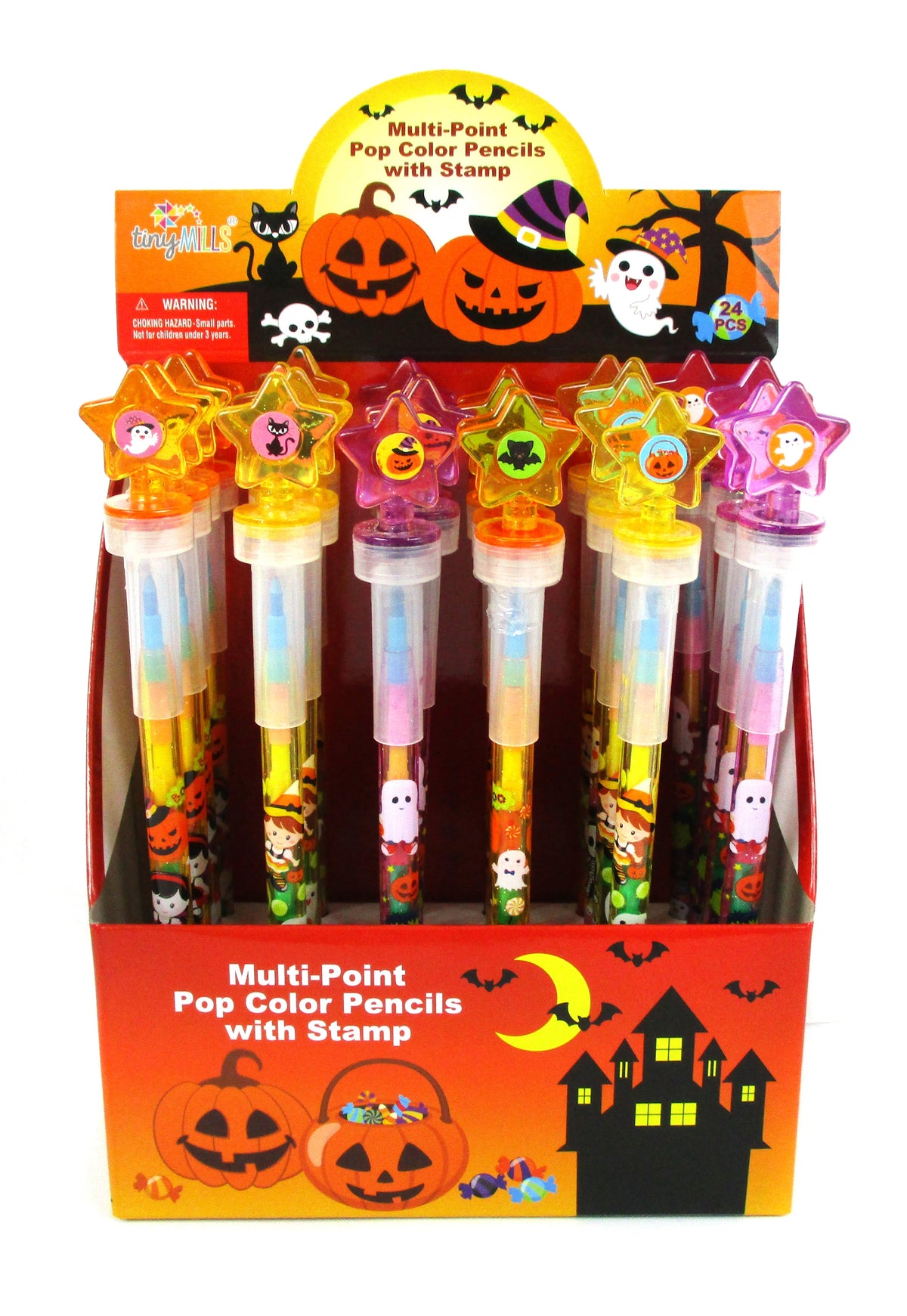 Halloween Stackable Crayon With Stamper Topper