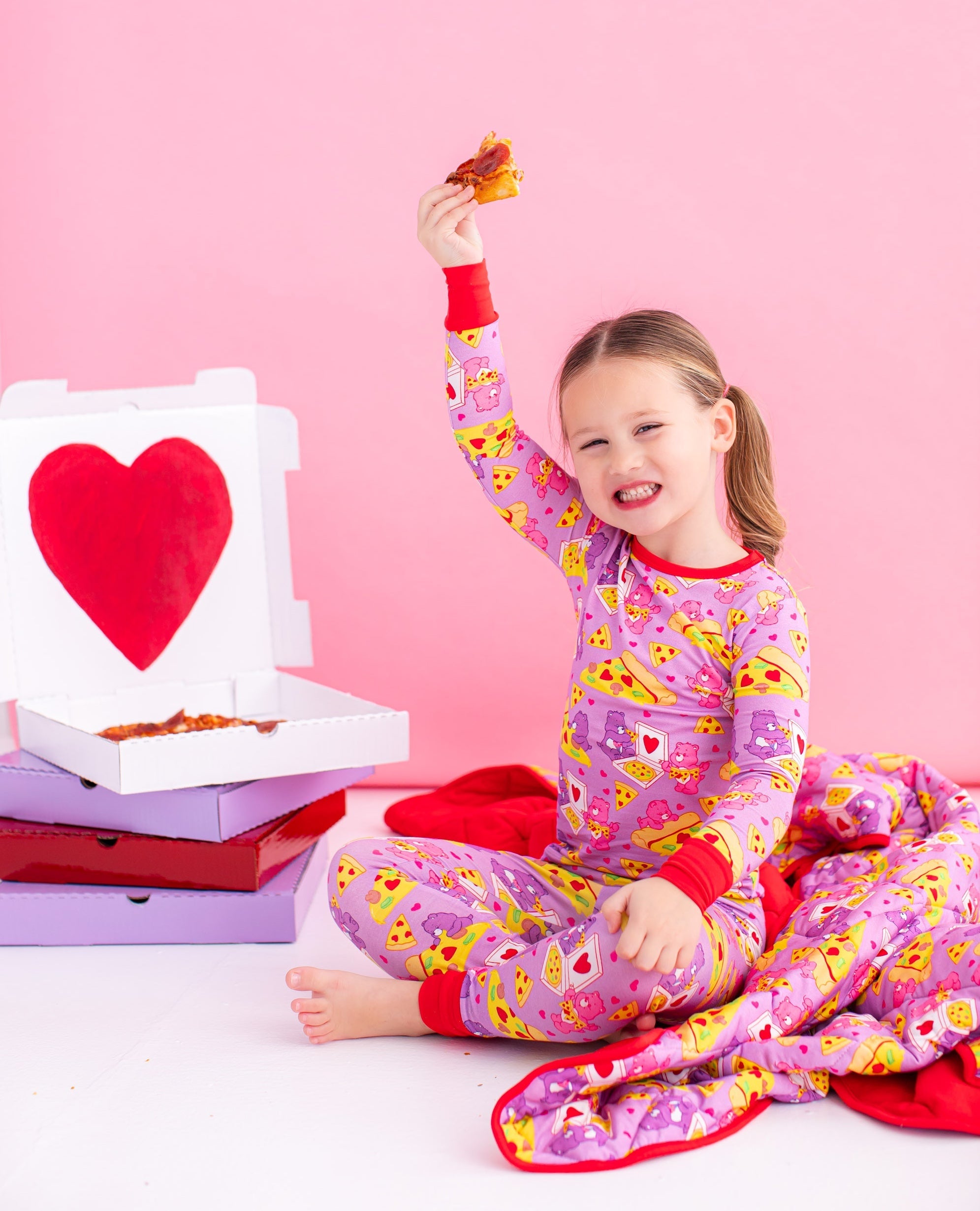 Care Bears™ Pizza Valentine Toddler Birdie Quilt