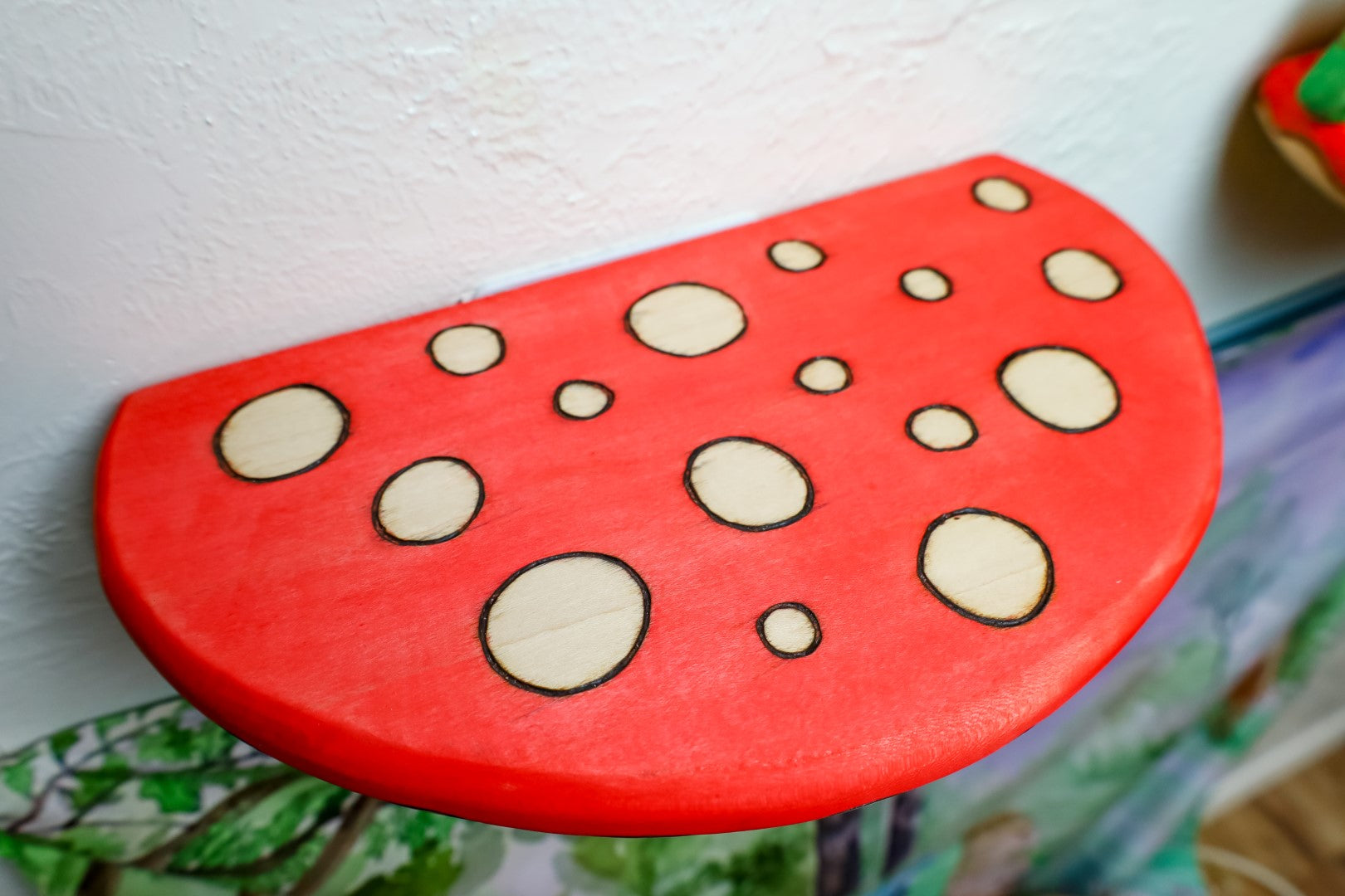 Preorder - Mushroom Top Floating Wall Shelf