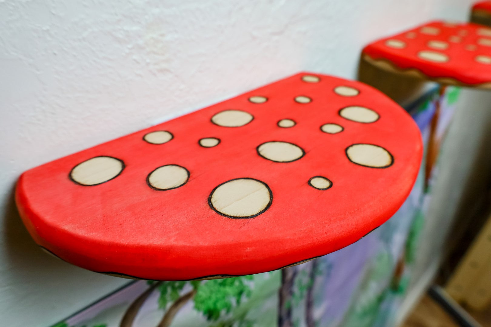 Preorder - Mushroom Top Floating Wall Shelf