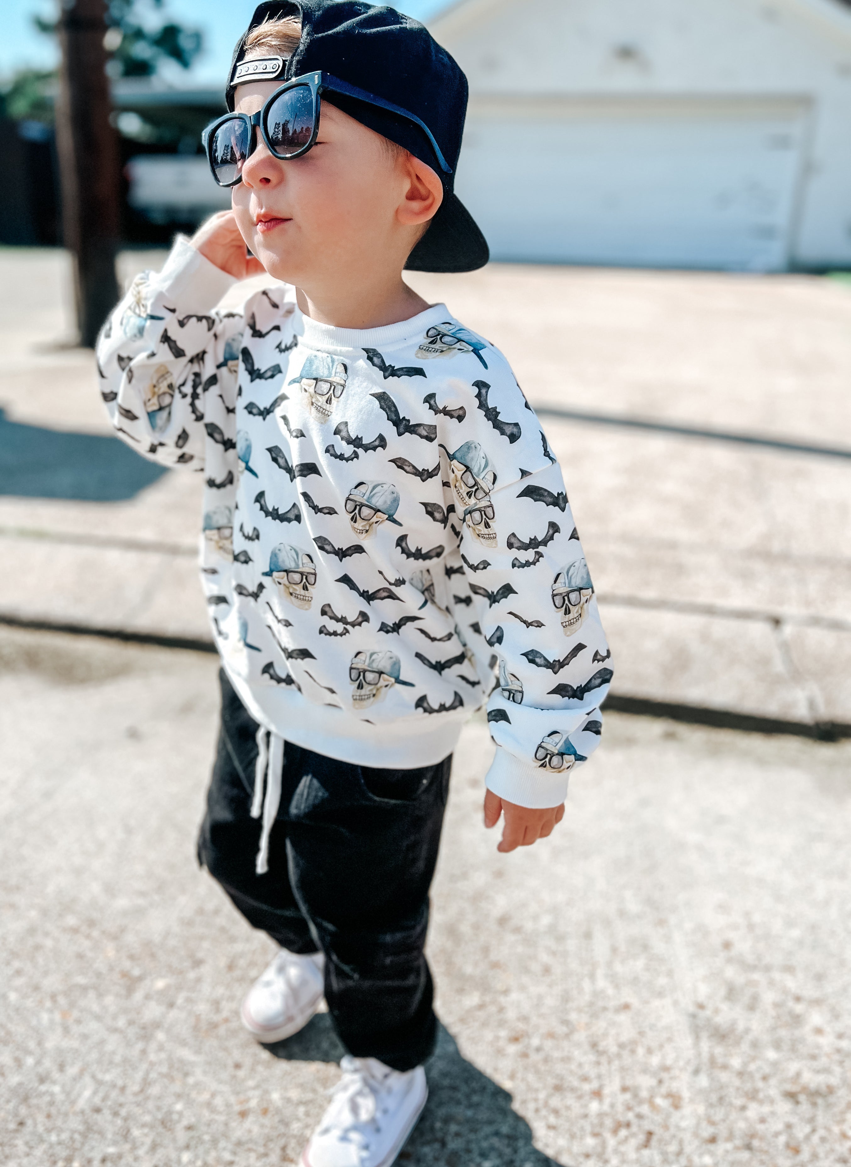 Spooky Bro Bamboo Bubble Romper Or Crewneck Sweatshirt