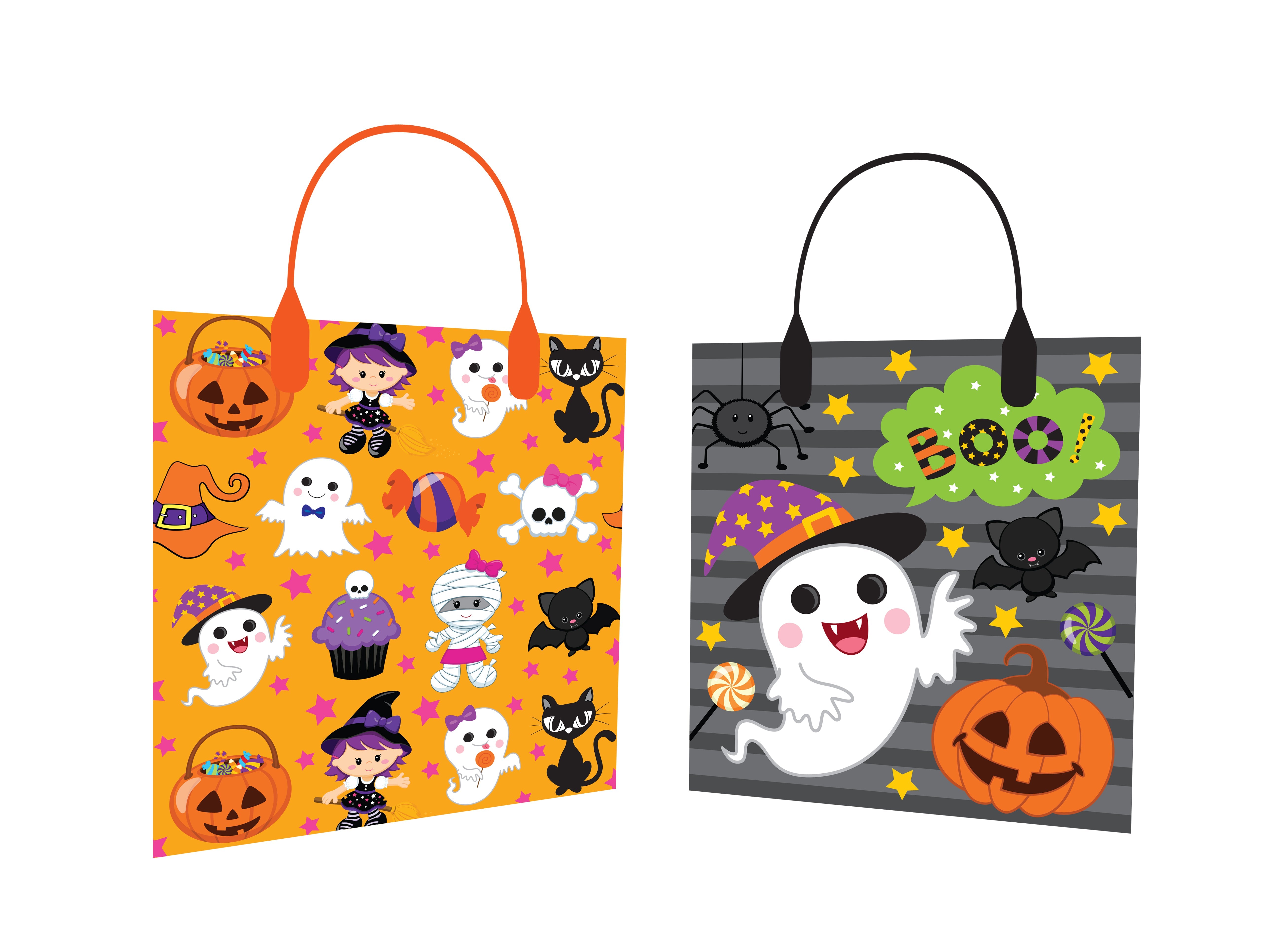 Halloween Party Favor Treat Bags - Set Of 6 Or 12