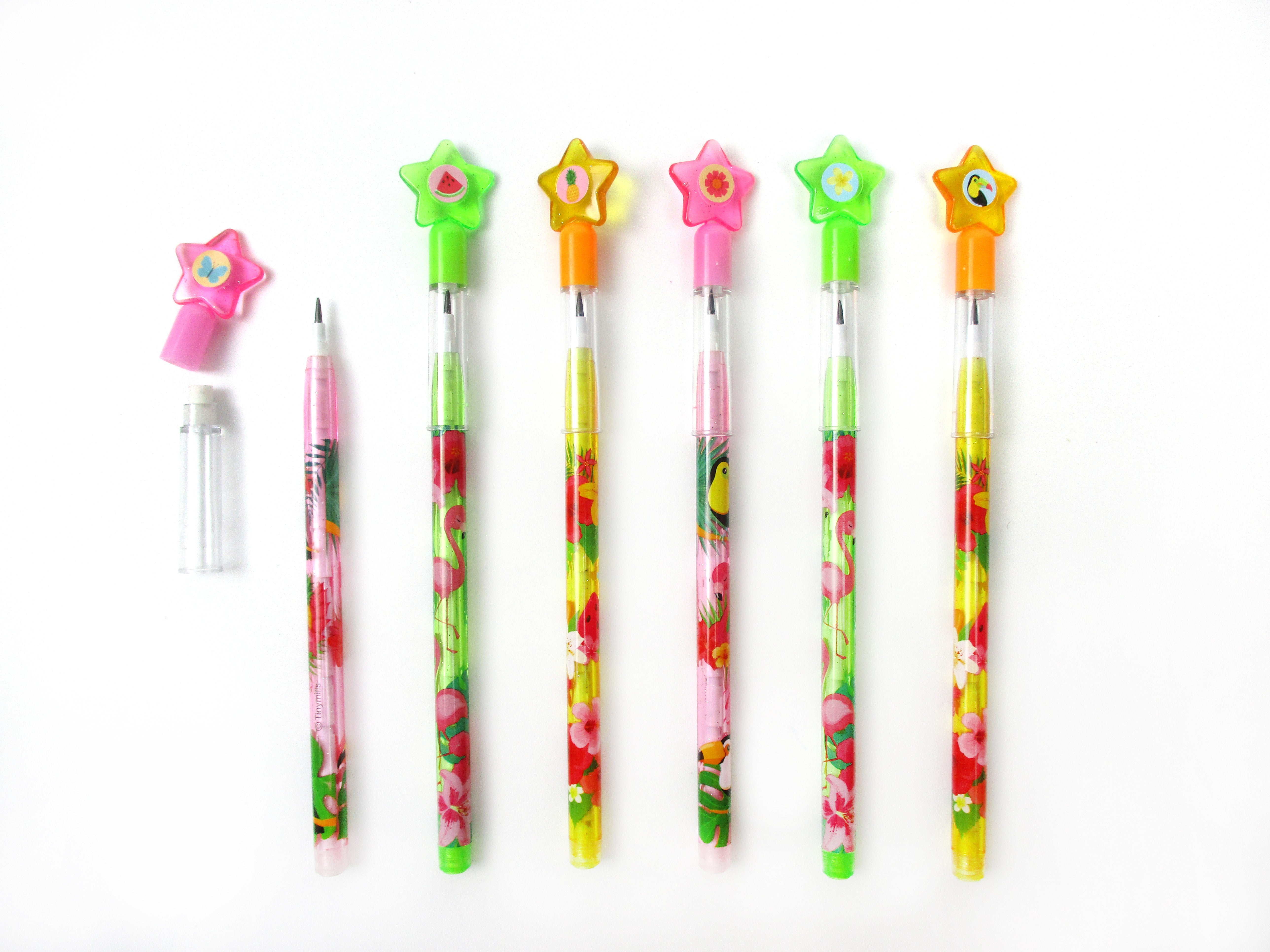 Flamingo Tropical Luau Multi Point Pencils