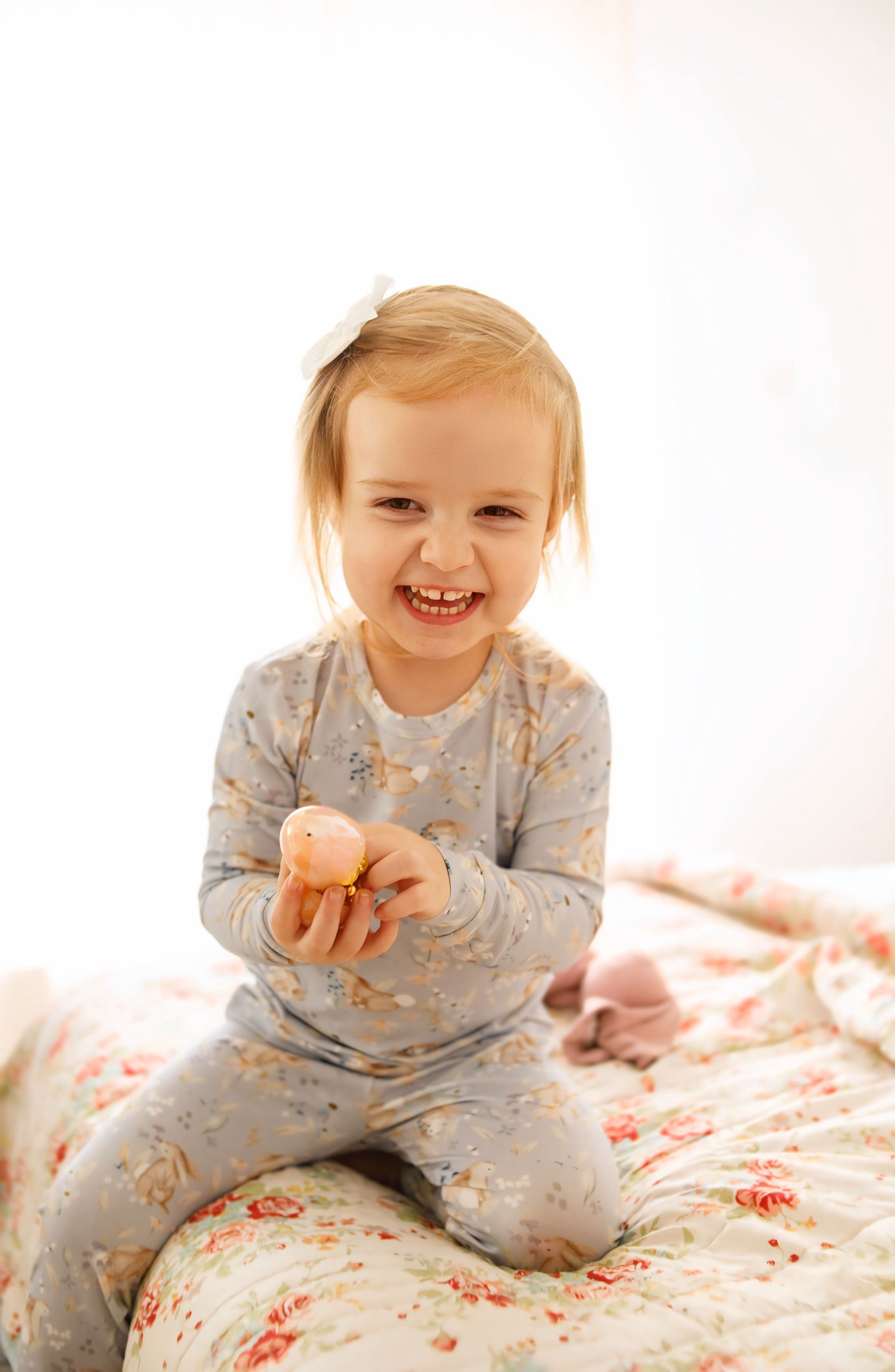 Bunny Blossoms 2pc Bamboo Pajama Set