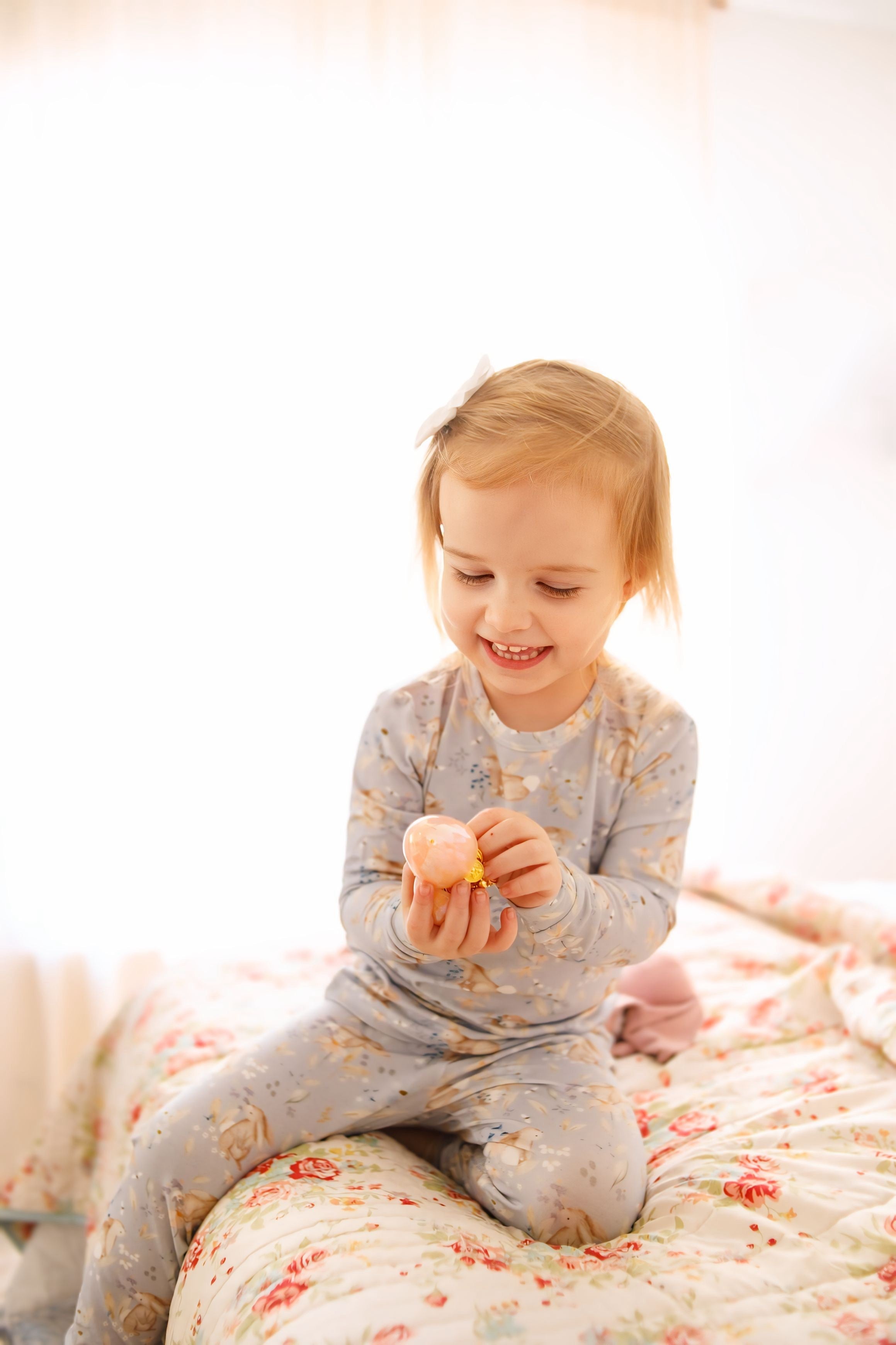 Bunny Blossoms 2pc Bamboo Pajama Set