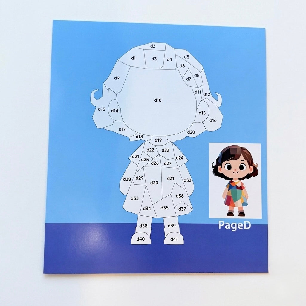 Kids' Diy Sticker Puzzle Painting Kit | Mess-free Montessori Travel Toy