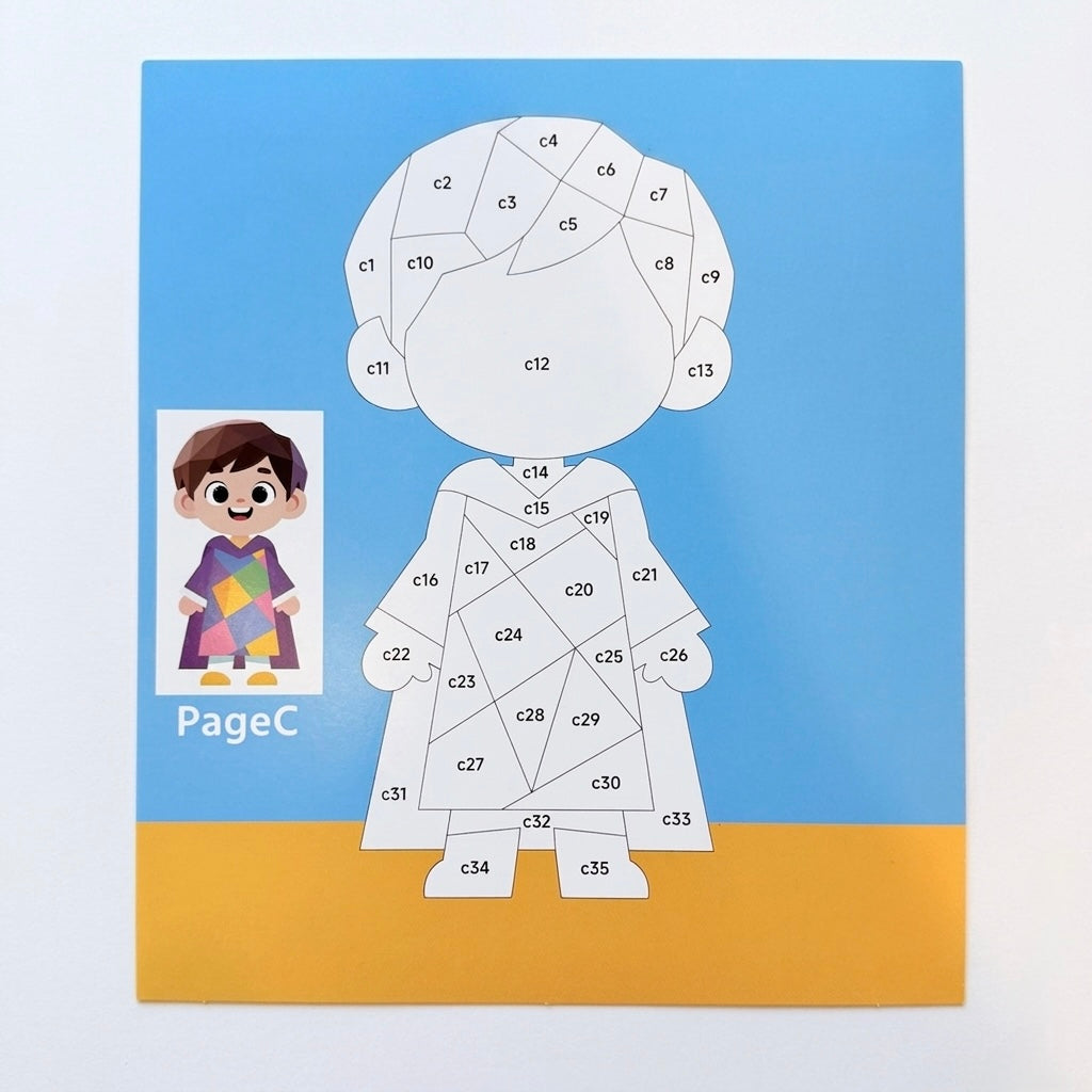 Kids' Diy Sticker Puzzle Painting Kit | Mess-free Montessori Travel Toy