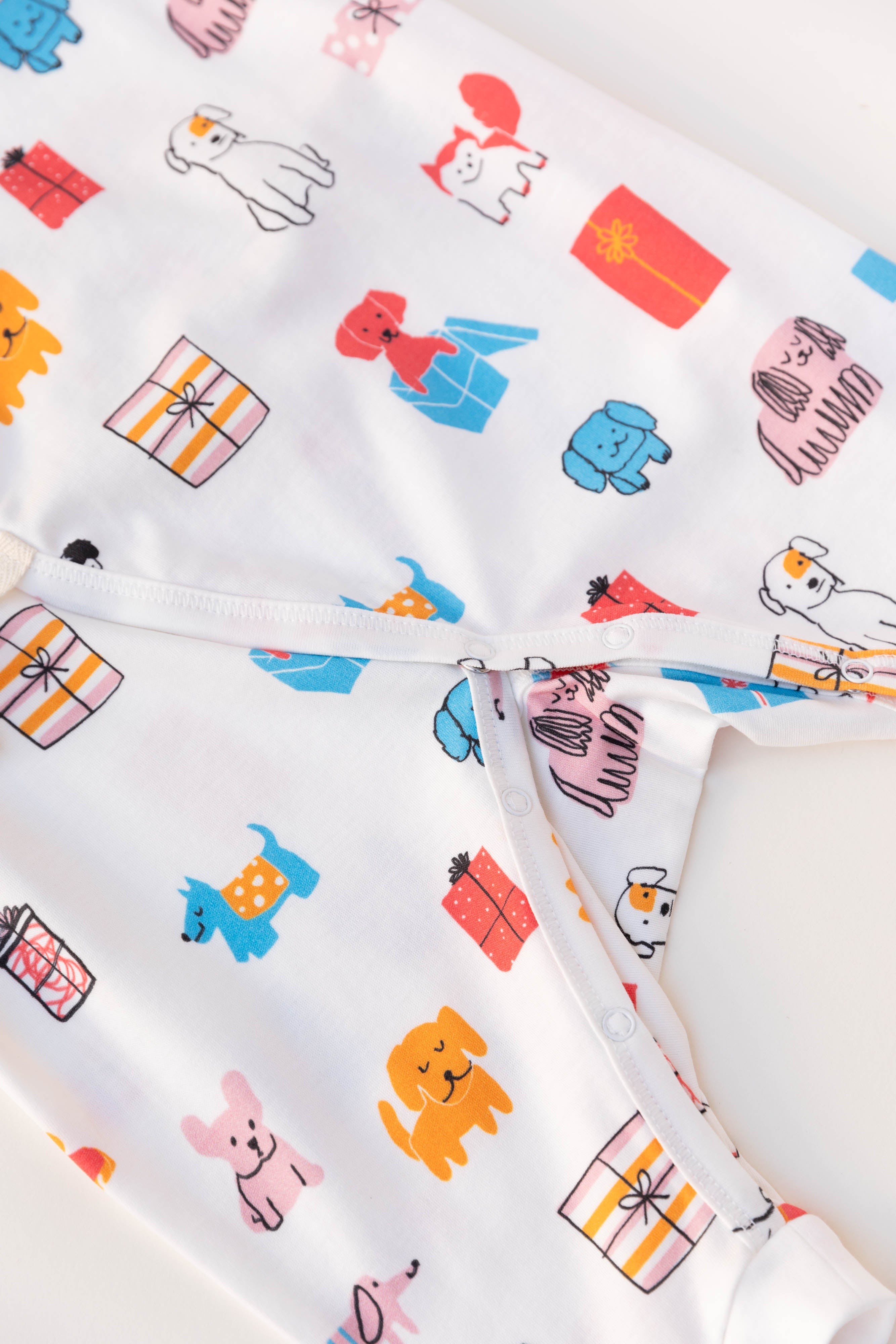 Puppy Party Baby Kimono Onesie