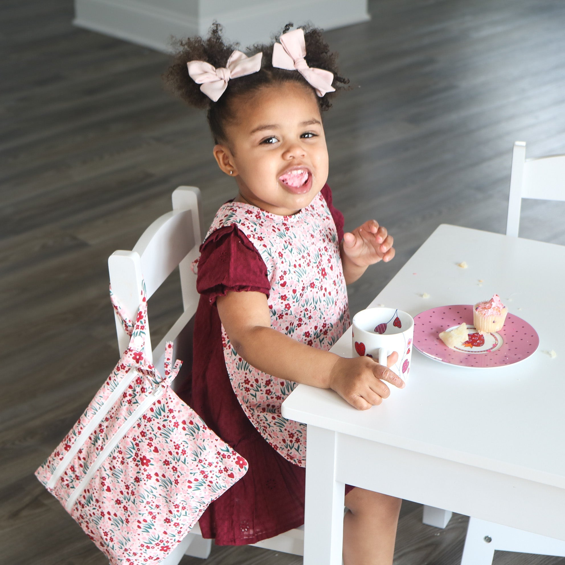 Blushing Blooms - Waterproof Wet Bag (for Mealtime, On-the-go, And More!)