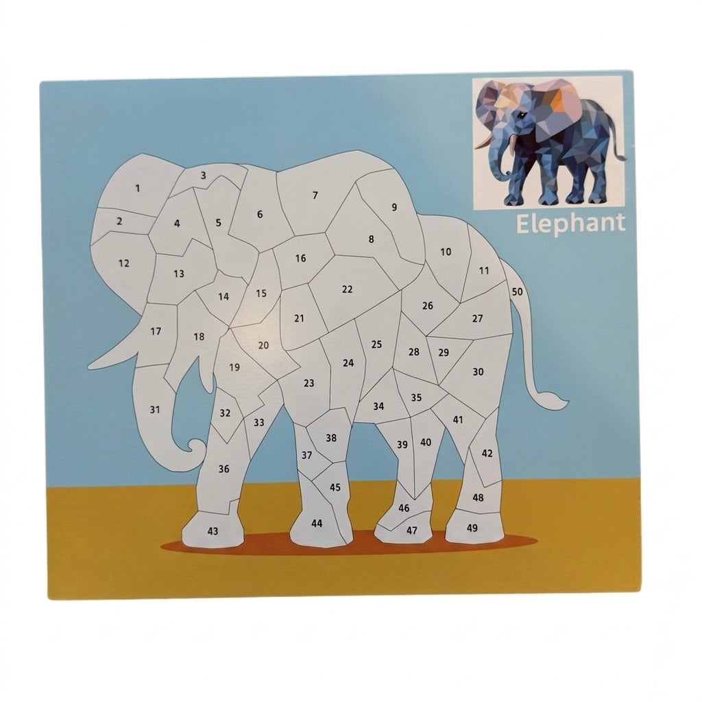 Kids' Diy Sticker Puzzle Painting Kit | Mess-free Montessori Travel Toy