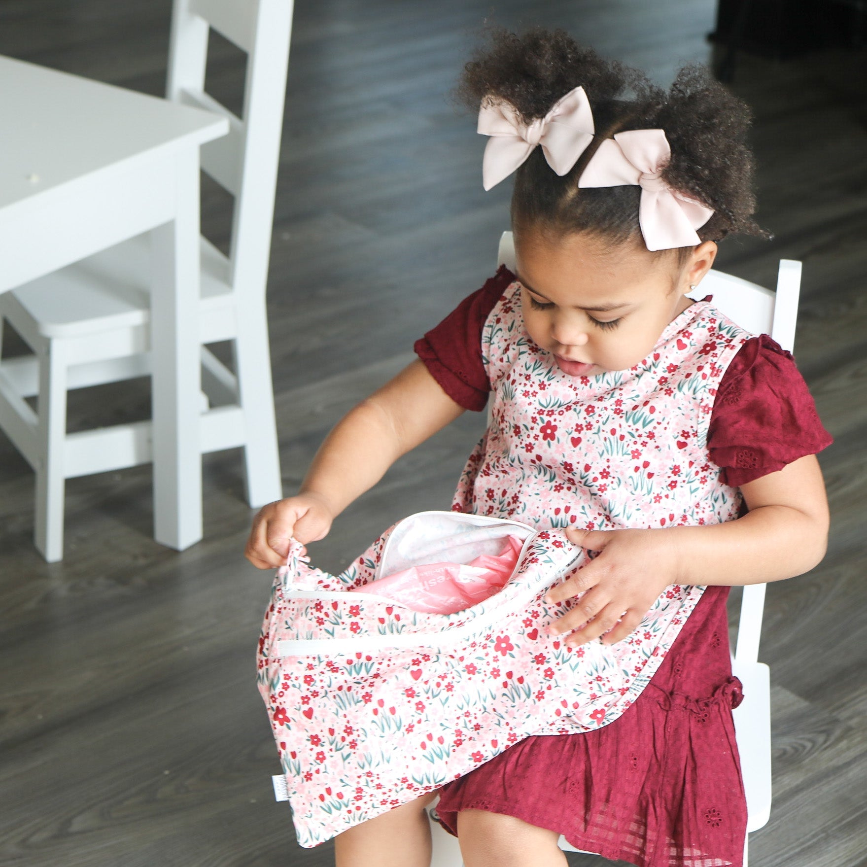 Blushing Blooms - Waterproof Wet Bag (for Mealtime, On-the-go, And More!)