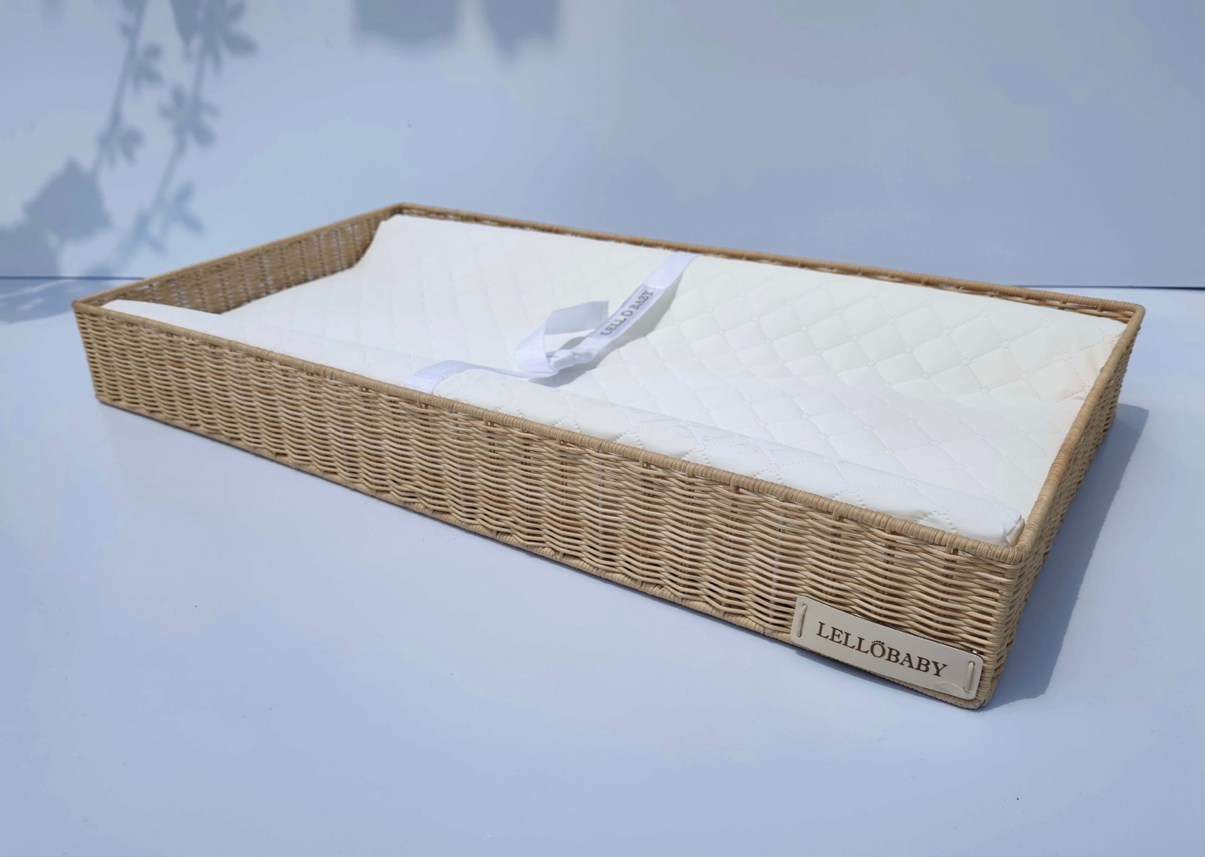 Lellobaby™ X Hampton Baby-  Rattan Wicker Changing Tray Premier