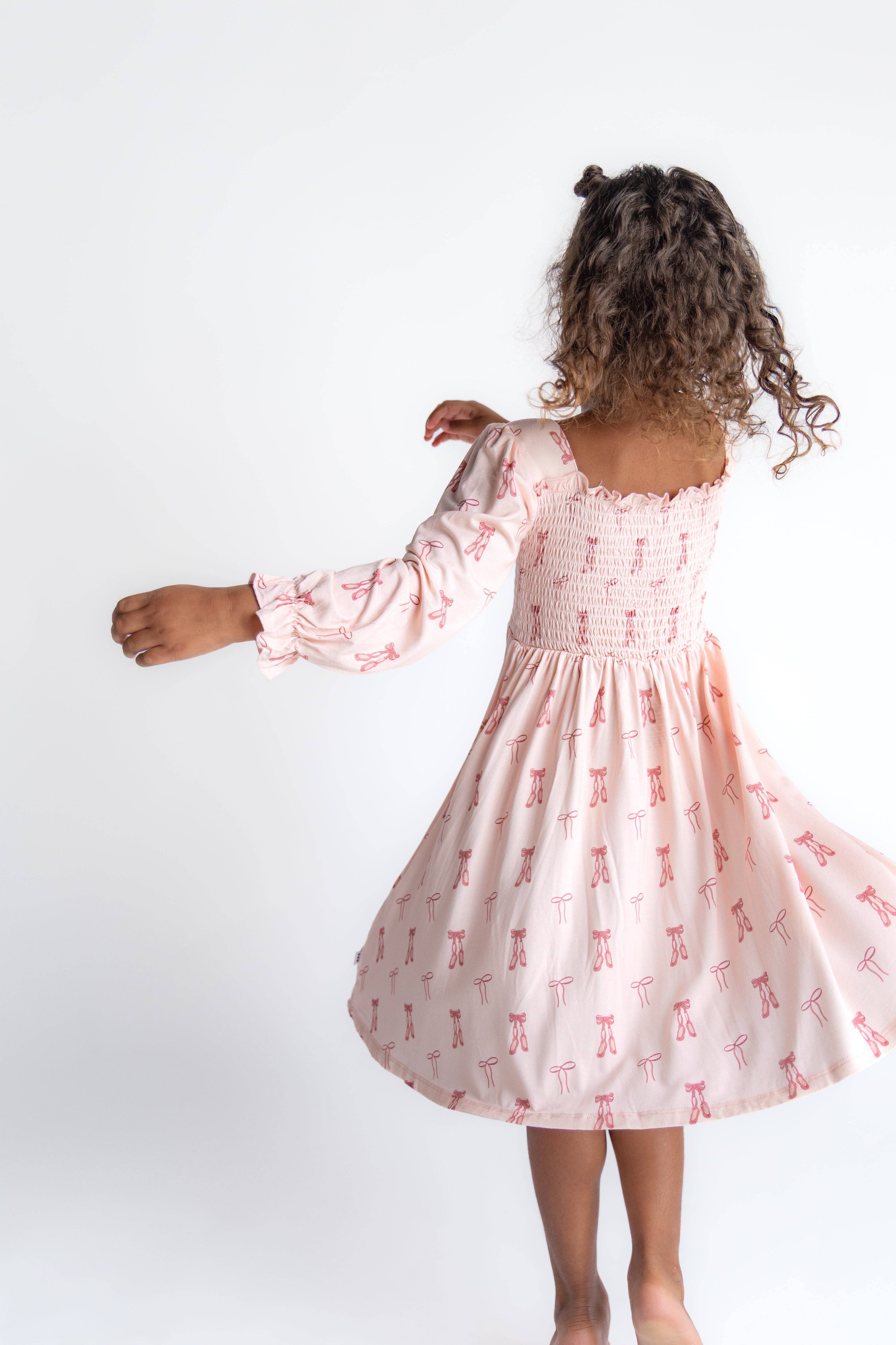 Ballet Blush Smocked Twirl Dress