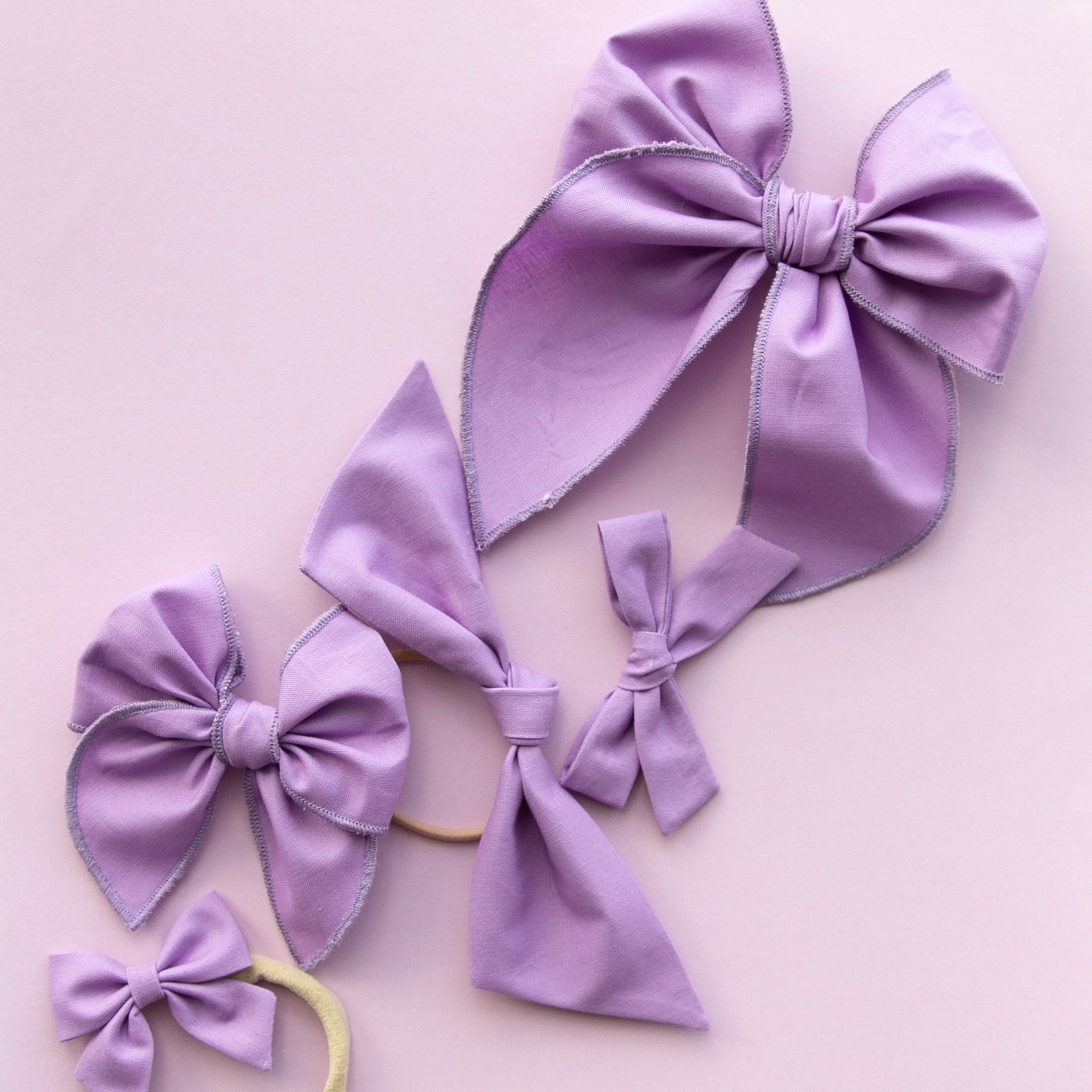 Striking Purple | Pigtail Set - Hand-tied Bow