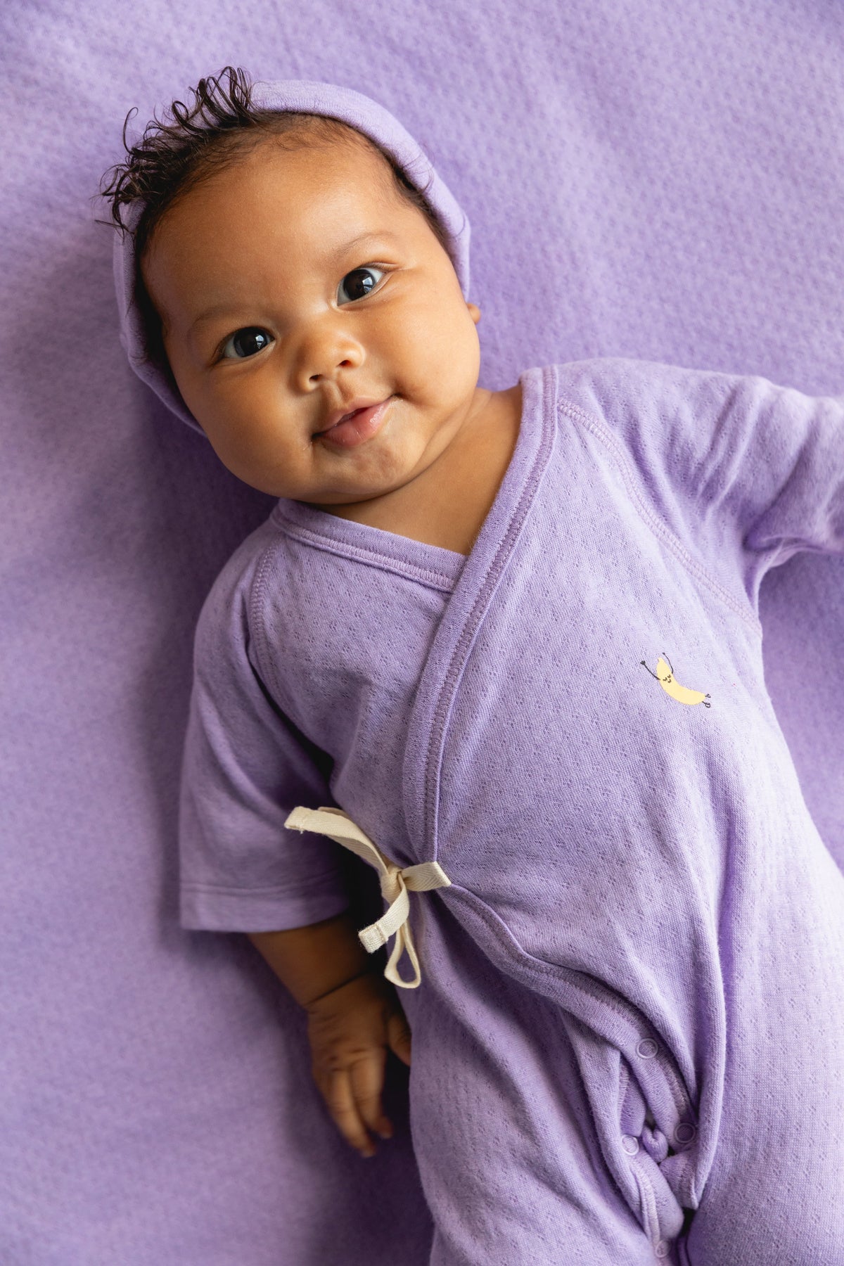 Lilac Pointelle Baby Gift Set