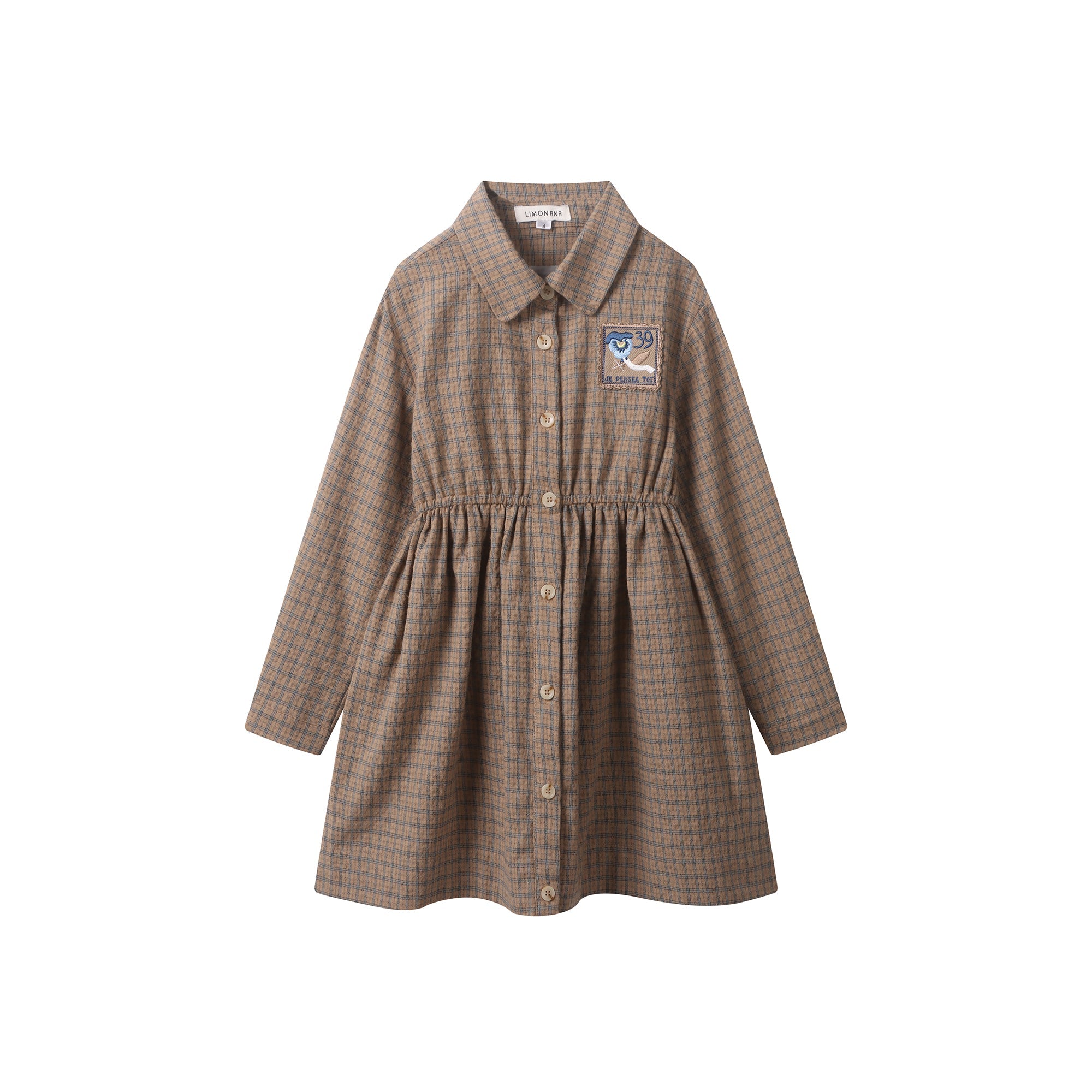 Adventurer Taupe Plaid Dress