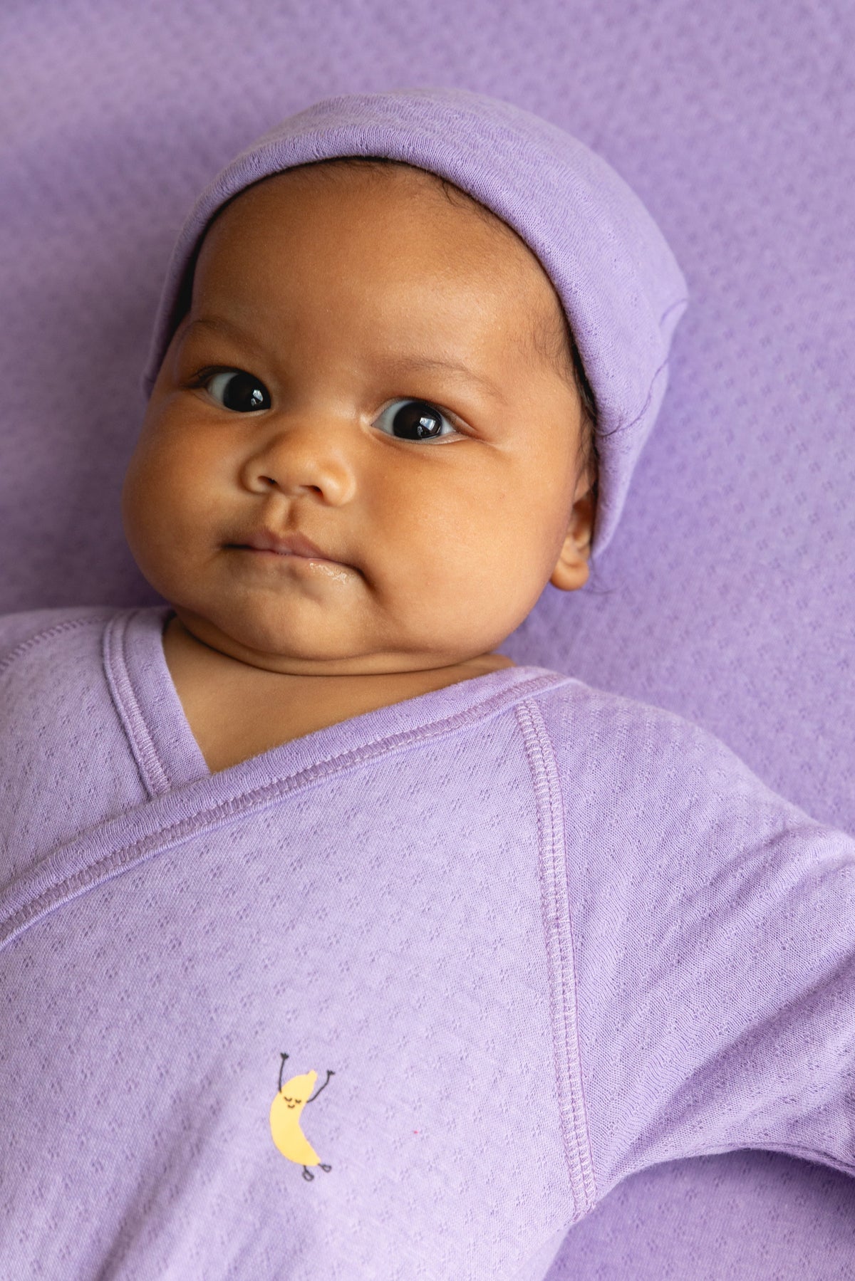 Lilac Pointelle Lune Hat