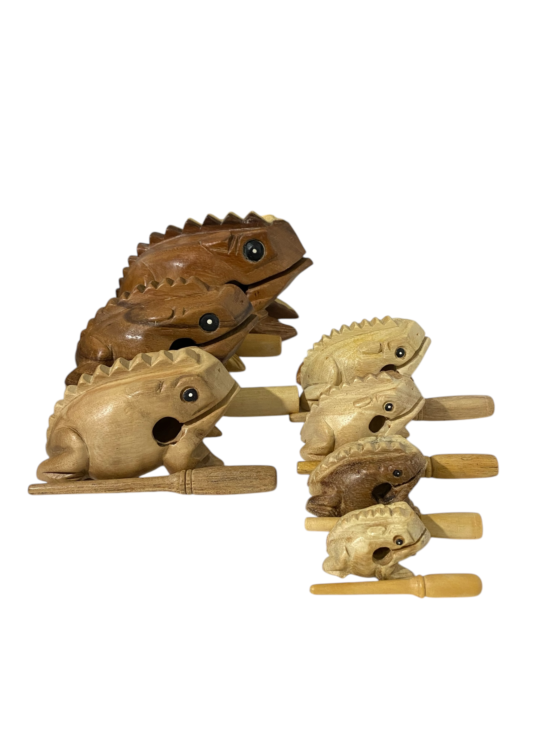 3" Wooden Musical Frog - Natural (percussion Instrument)