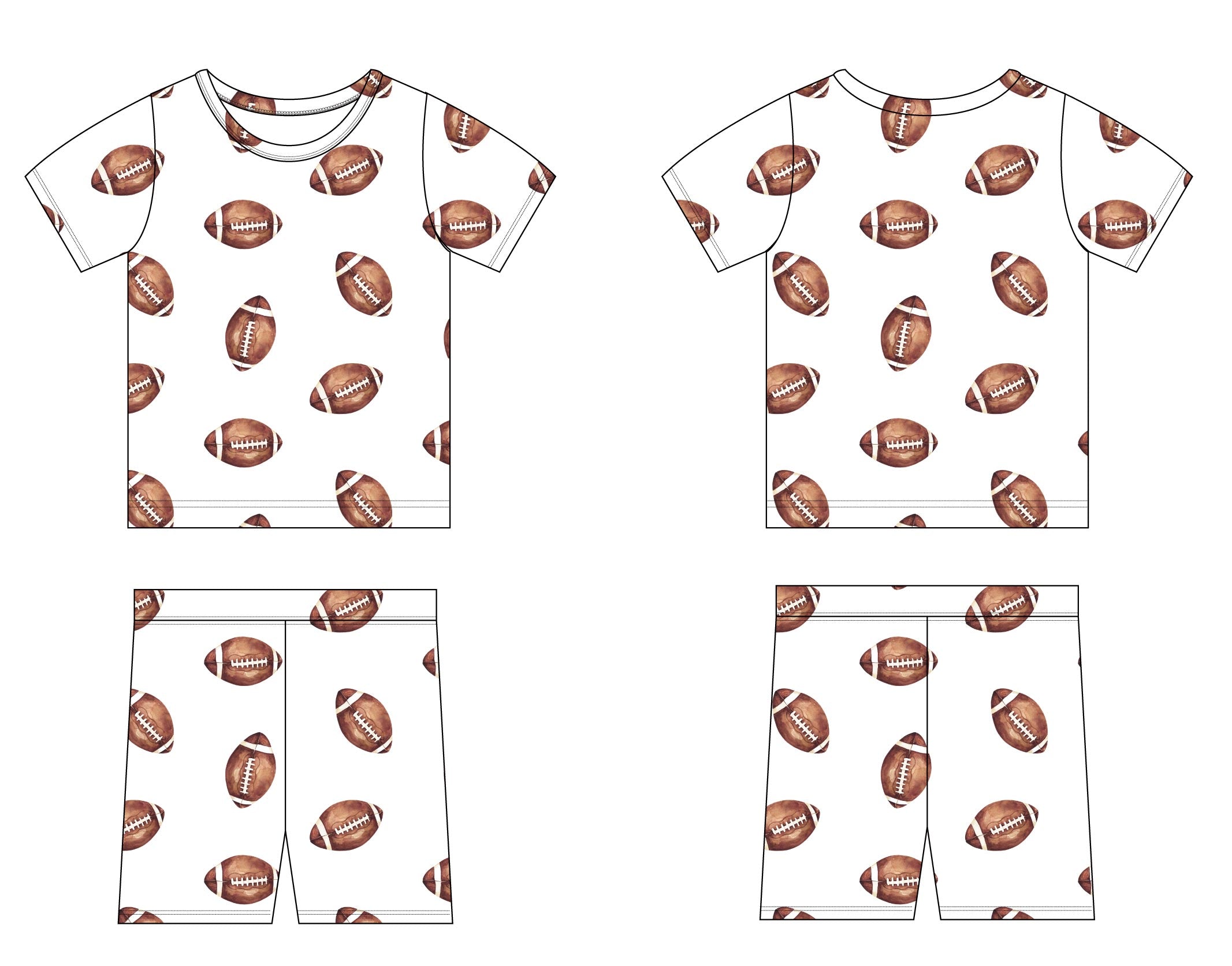 Football (ribbed) - Short Set