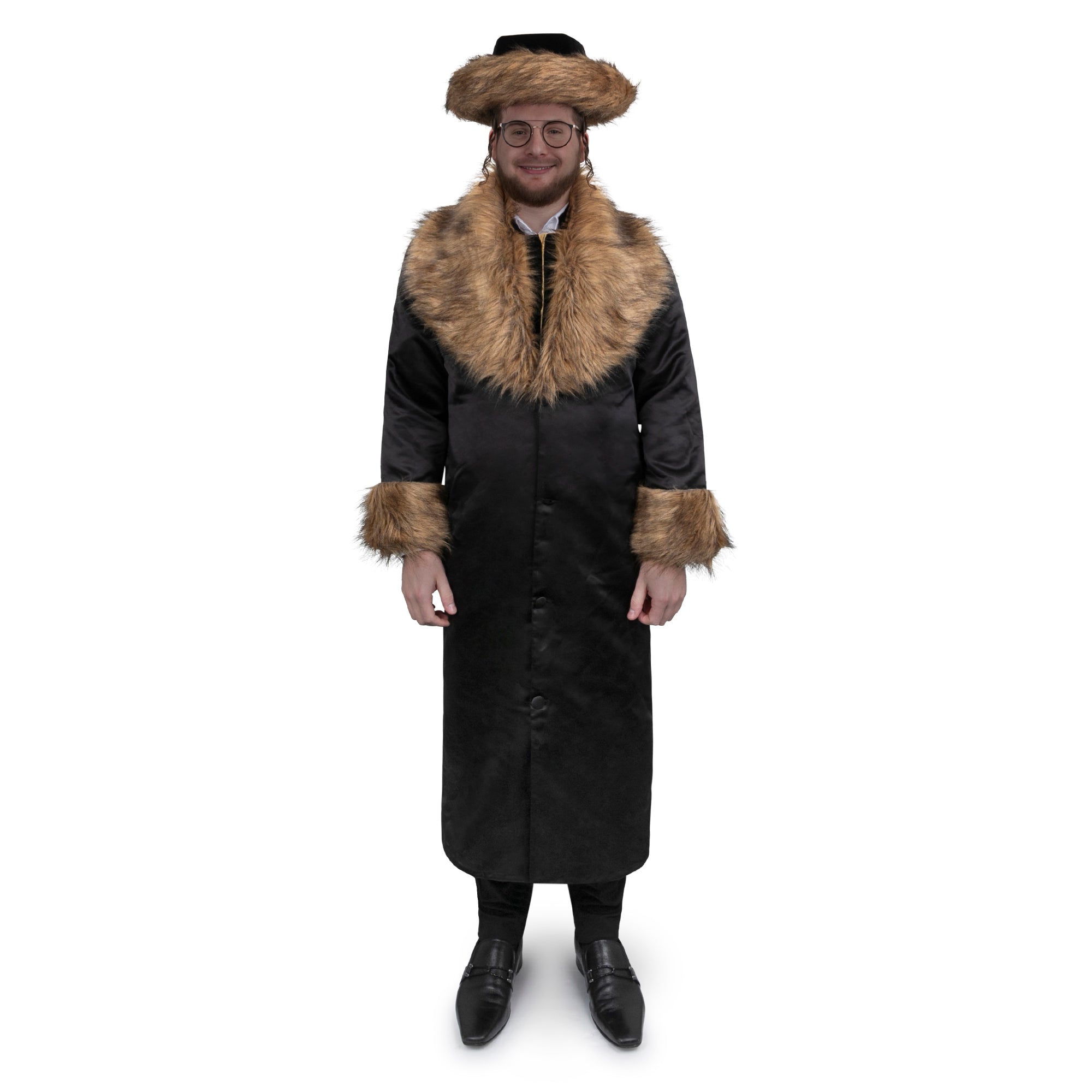 Rabbi Coat With Fur - Adults