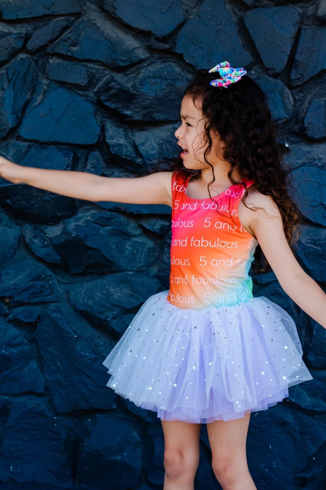 Stars Tutude - Personalized Tutude - Color Background