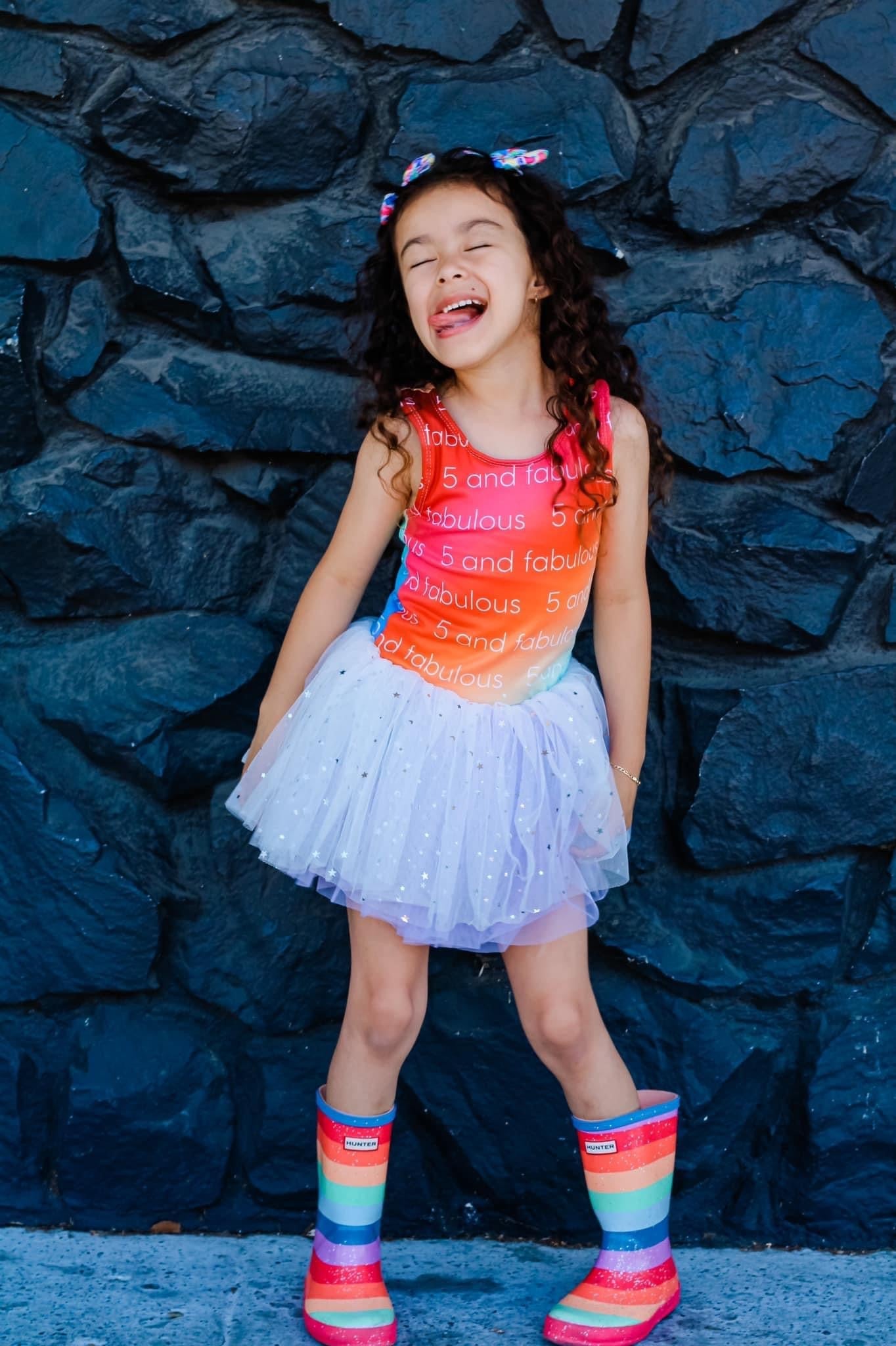 Stars Tutude - Personalized Tutude - Color Background