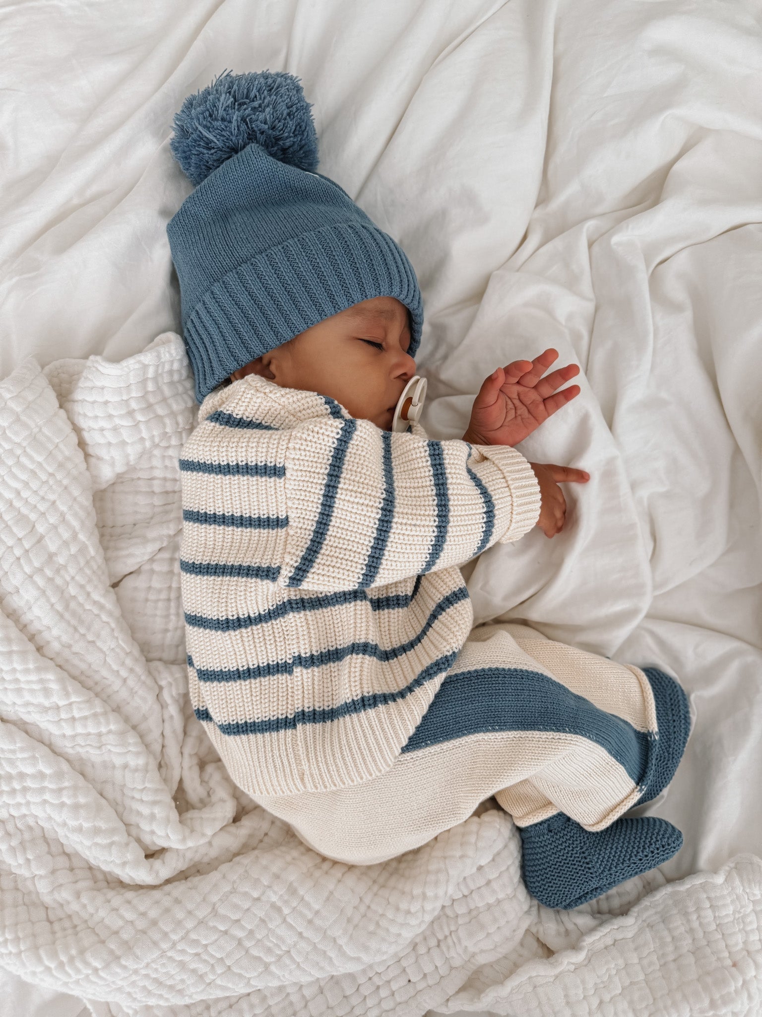 Sock Booties - Denim Blue