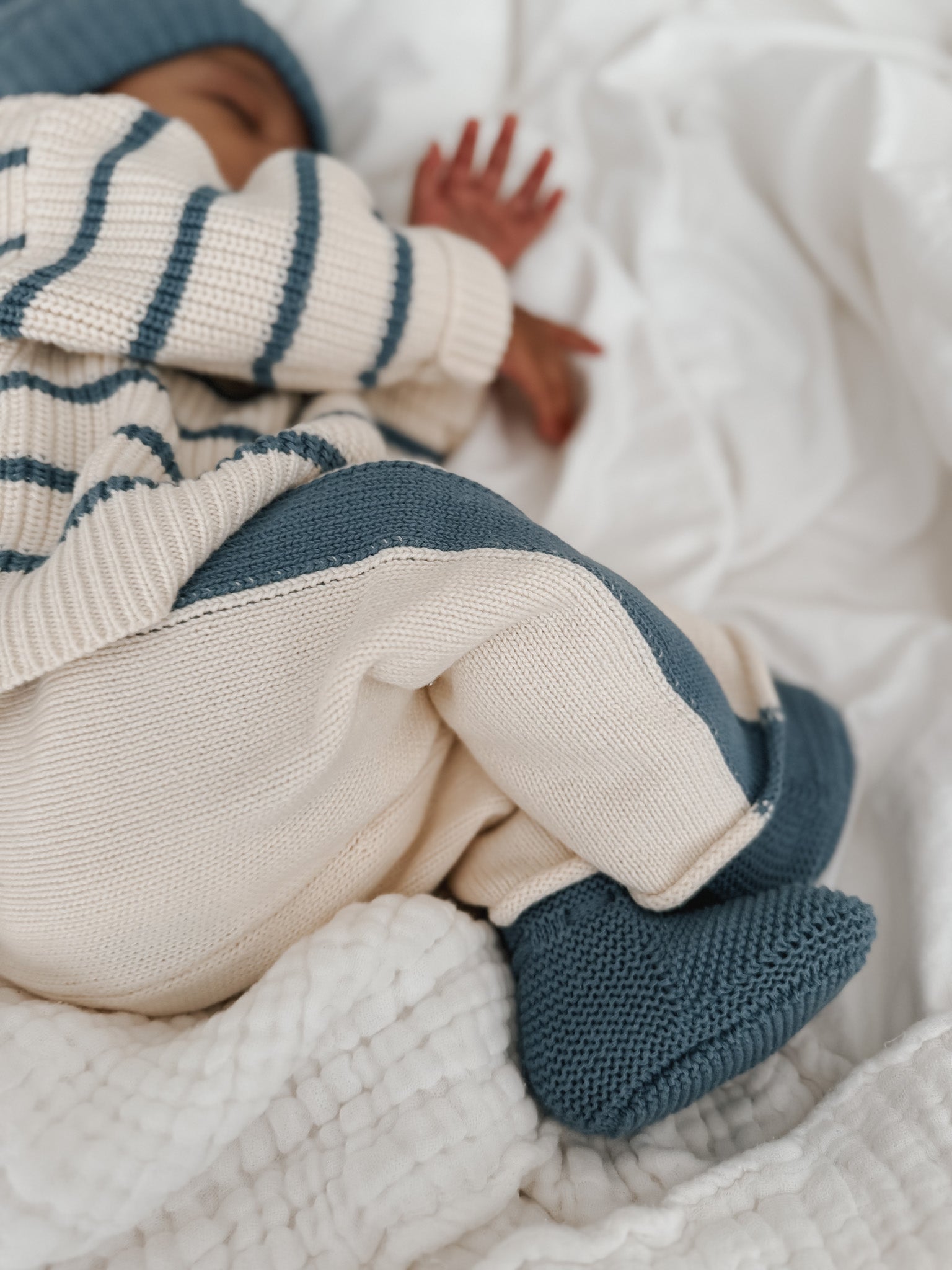 Sock Booties - Denim Blue