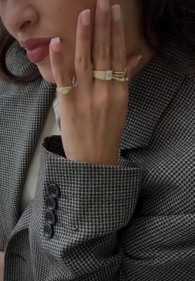 14k Gold Bamboo Ring