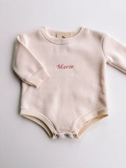 Custom Embroidered Fleece Bubble Romper
