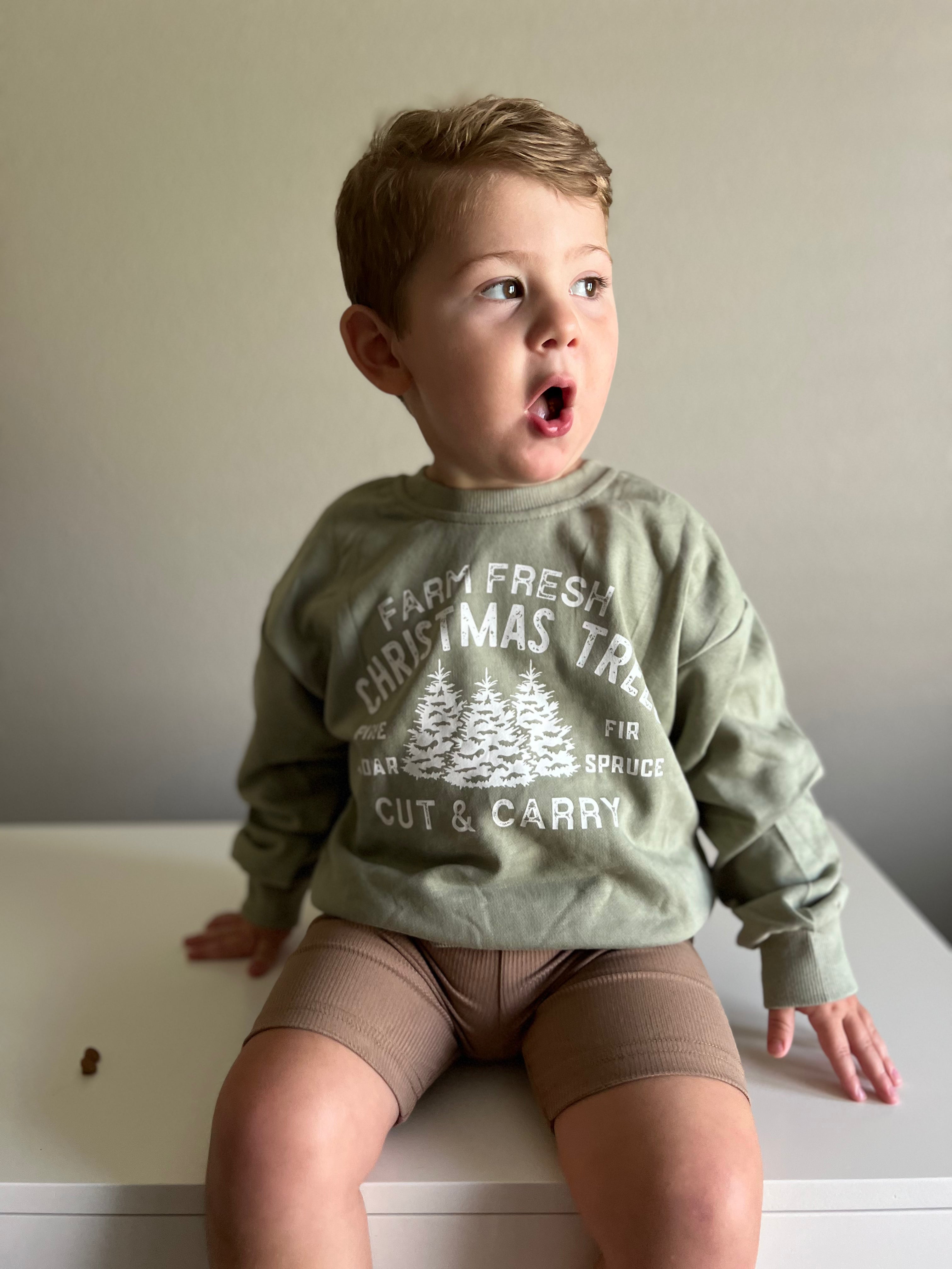 Farm Fresh Christmas Trees Crewneck Sweatshirt