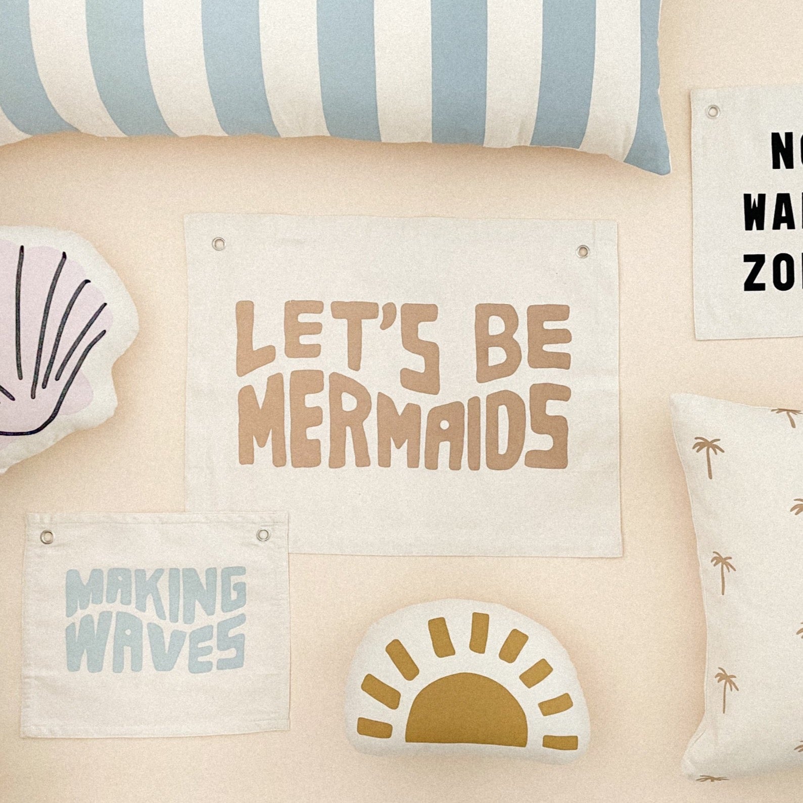 Let's Be Mermaids Clay Banner