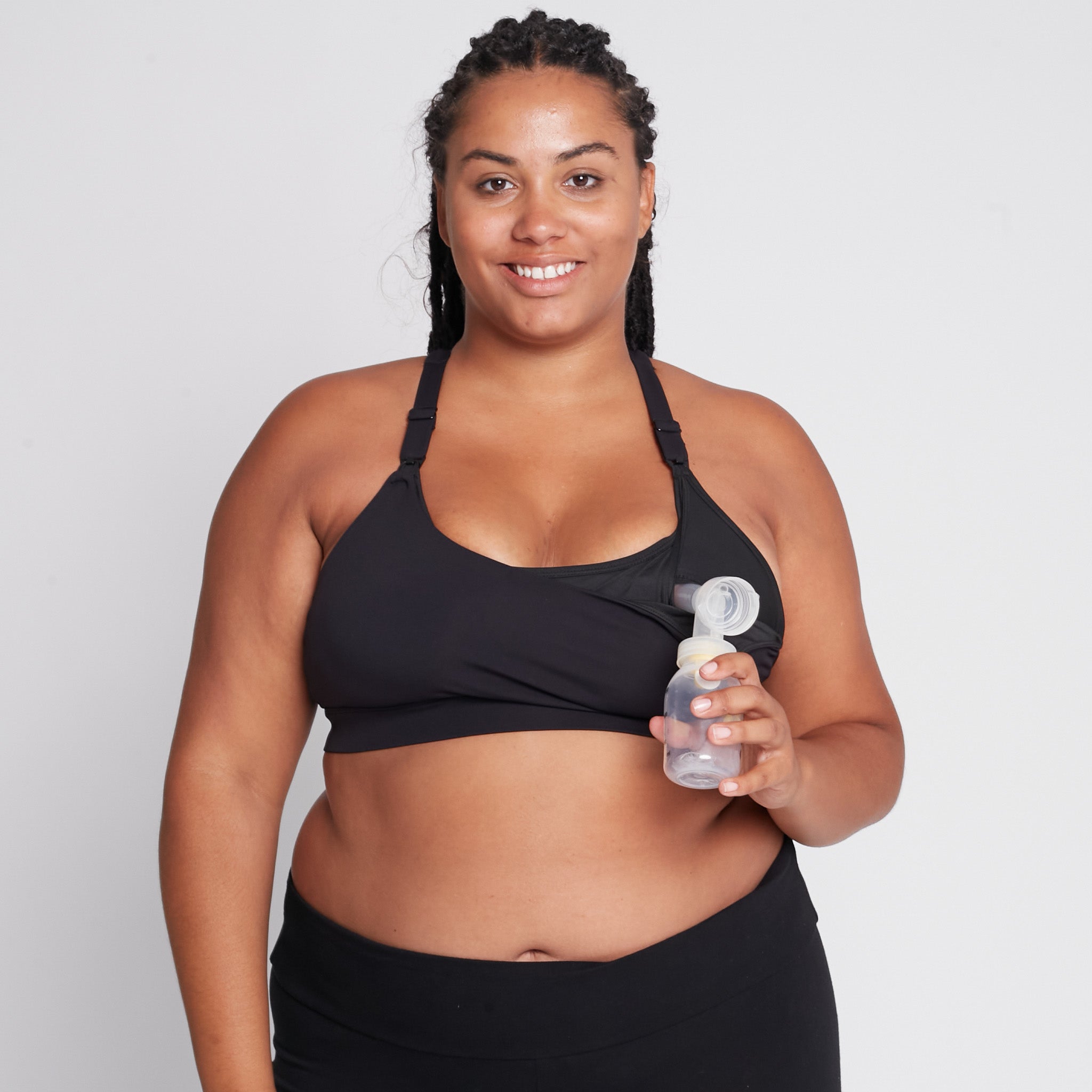 Océane 4 - Medium Support Nursing & Hands Free Pumping Sports Bra (noir)