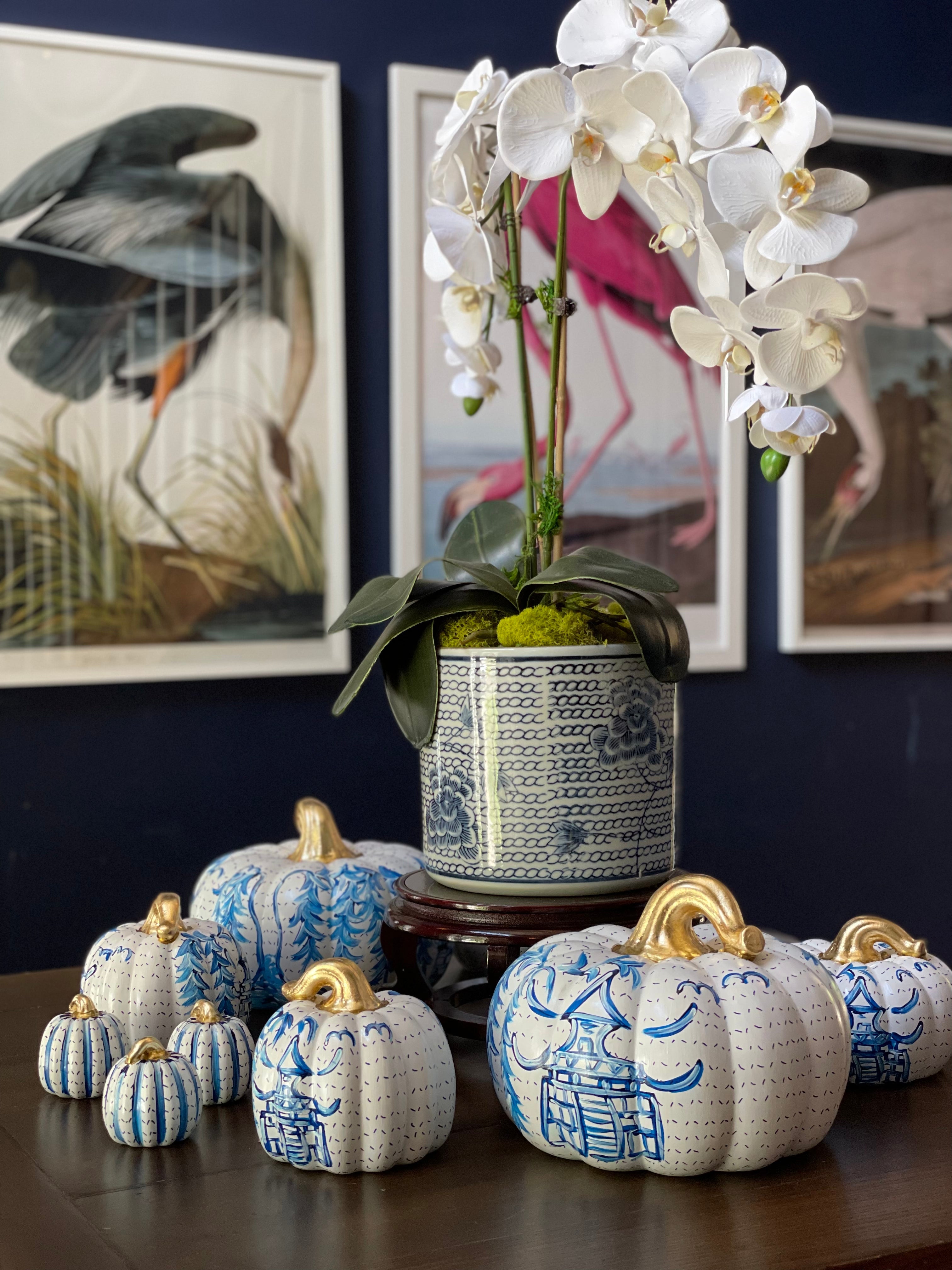 Chinoiserie Ceramic Pumpkins