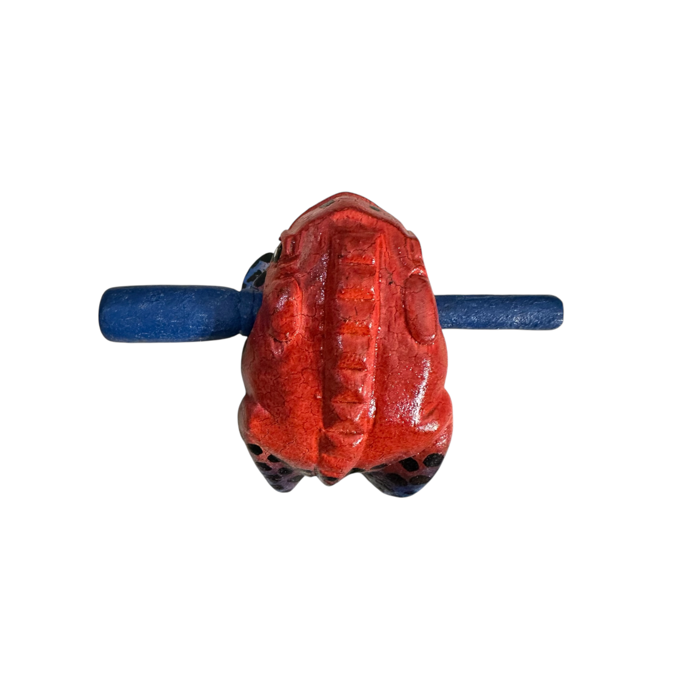 1.5" Wooden Musical Frog - Red Dart Design (percussion Instrument)