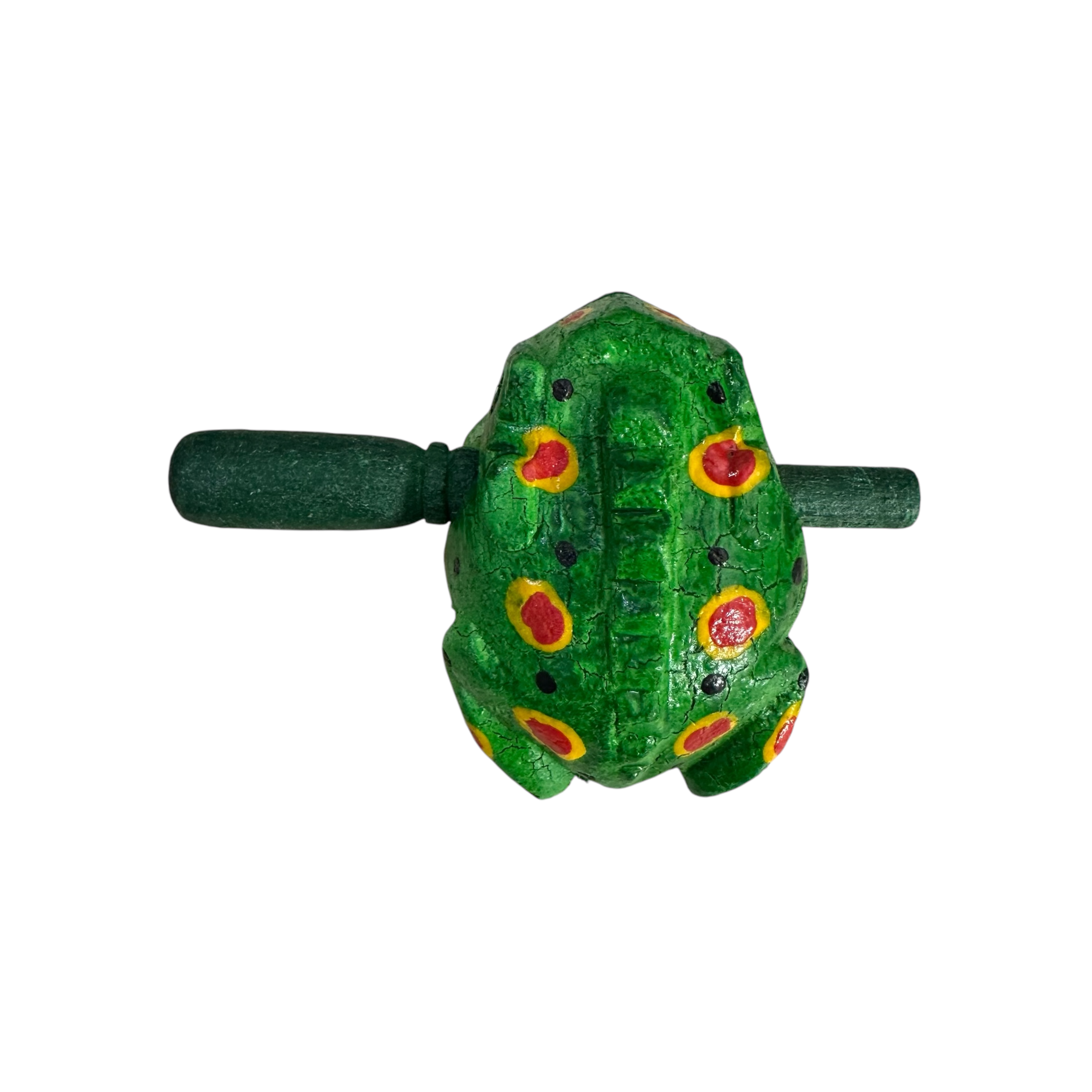 1.5" Wooden Musical Frog - Green Spring Design (percussion Instrument)
