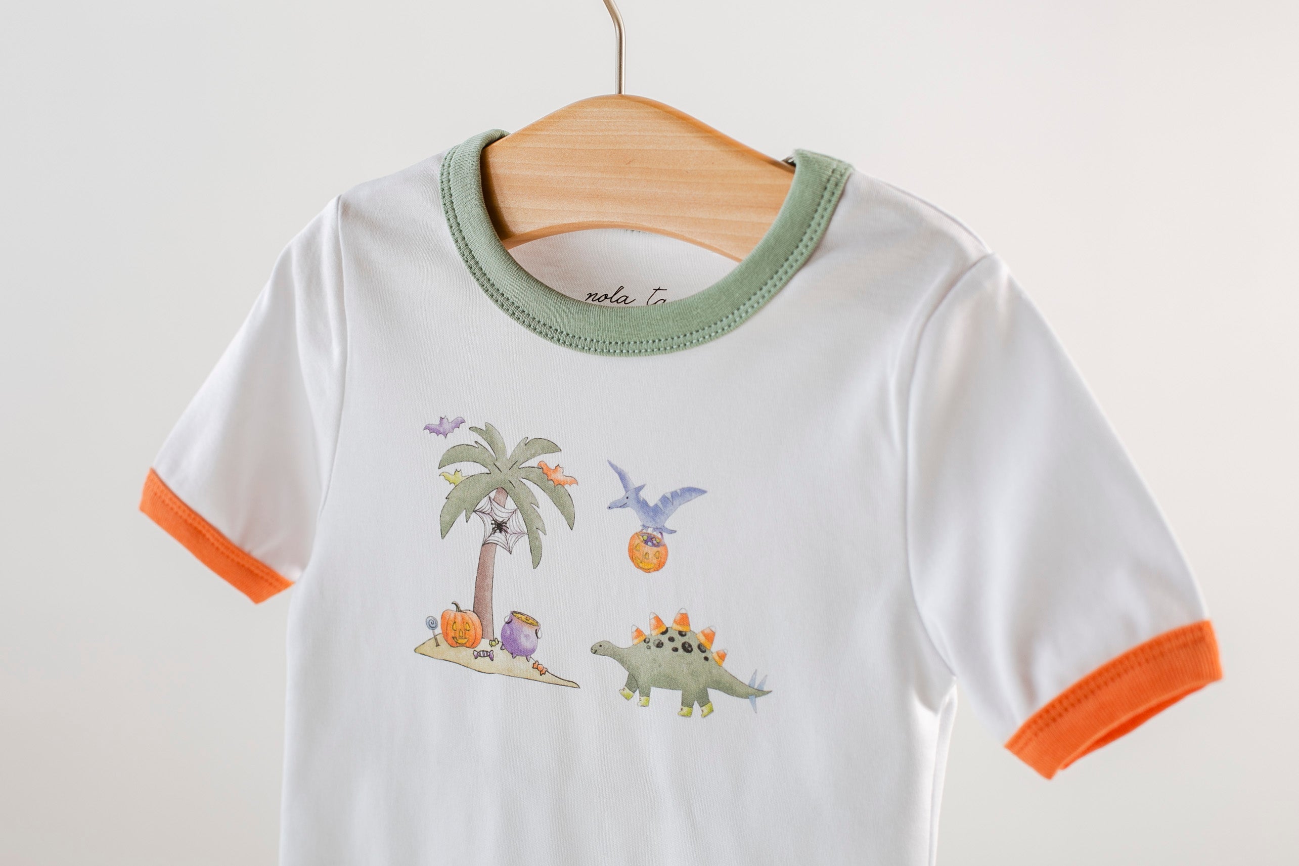 Trick Rawr Treat Halloween Organic Cotton Tee