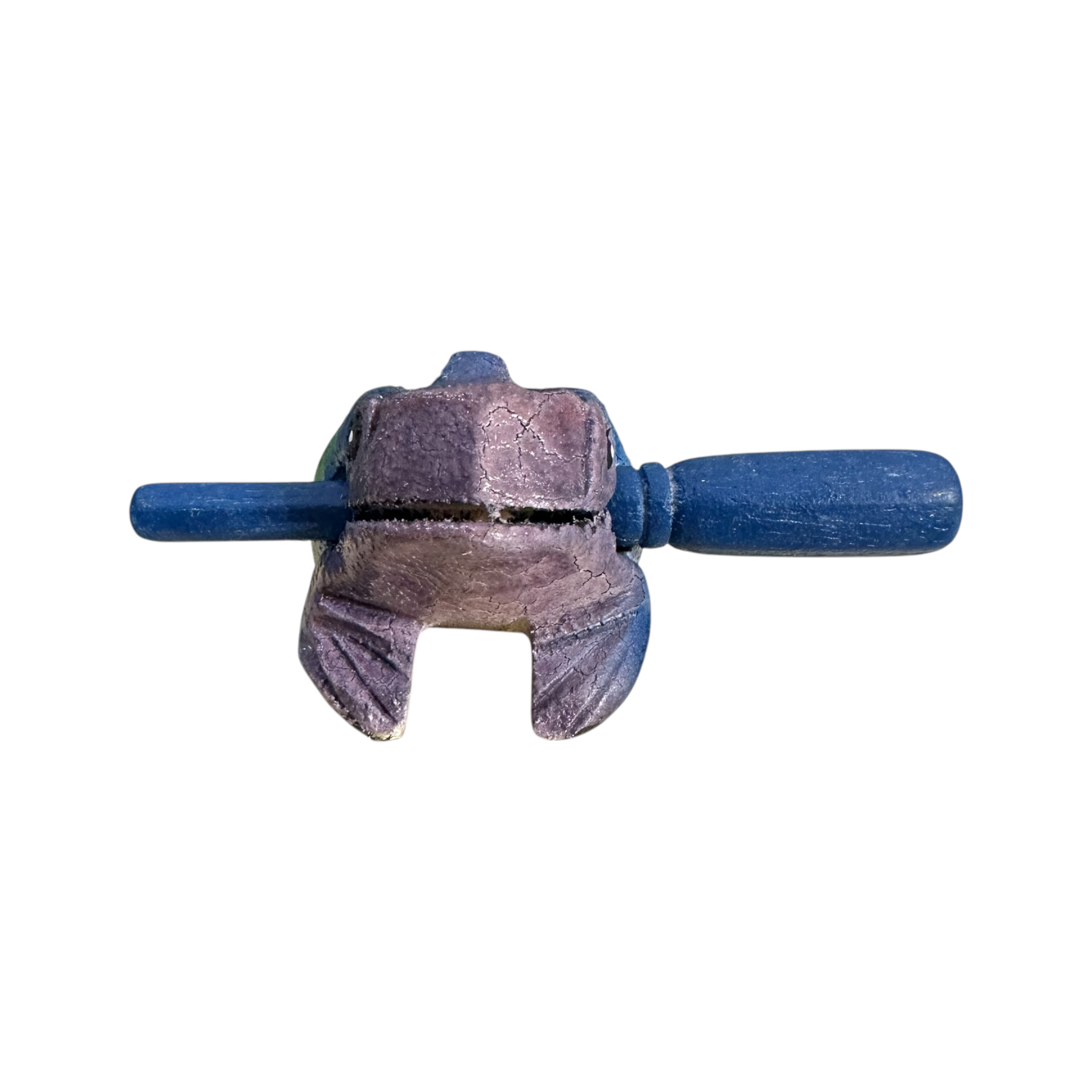 1.5" Wooden Musical Frog - Rainbow Design (percussion Instrument)