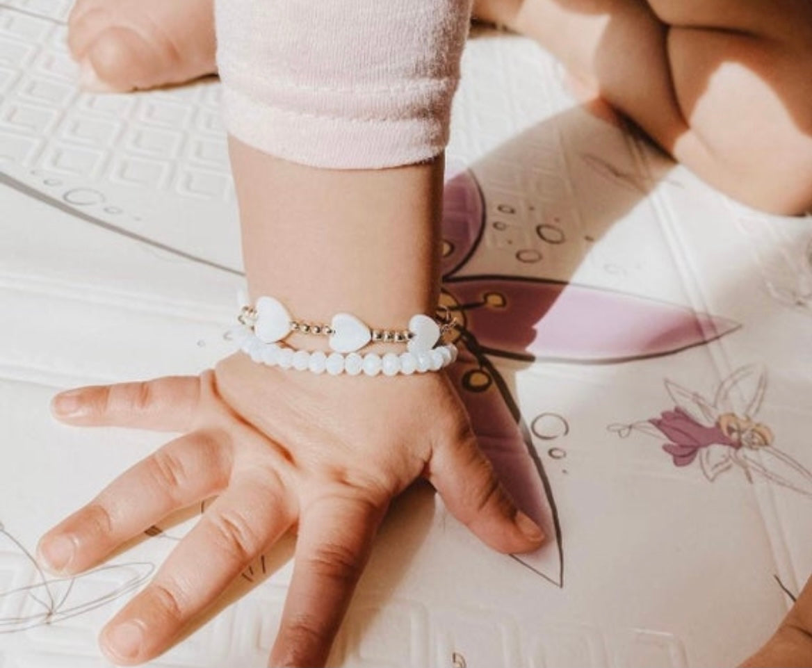 Gold-filled Shell Heart Bracelet | Handmade Jewelry For Women, Kids & Babies | Everyday Layering Bracelet