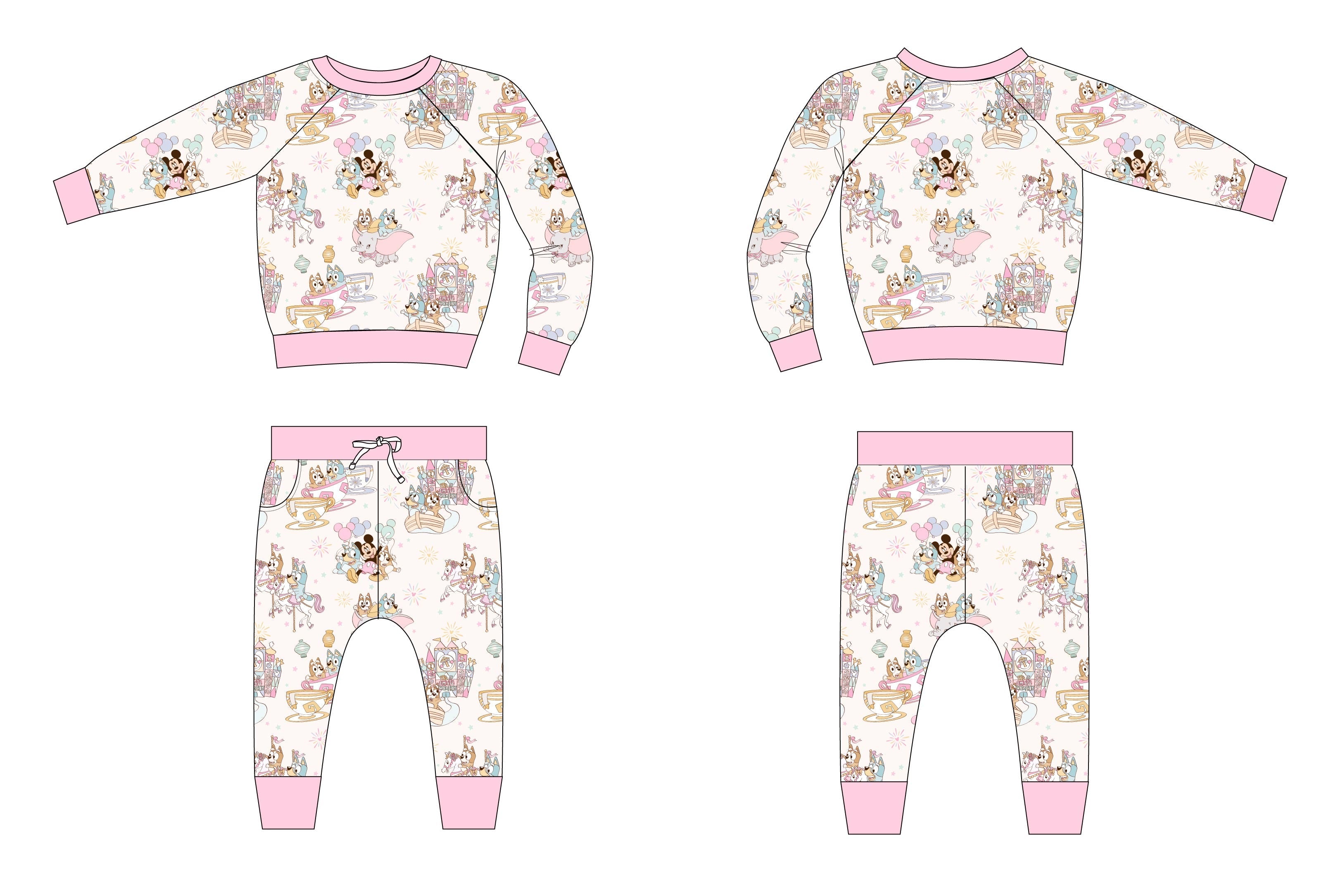 Pastel Park (cotton Candy) - French Terry Set
