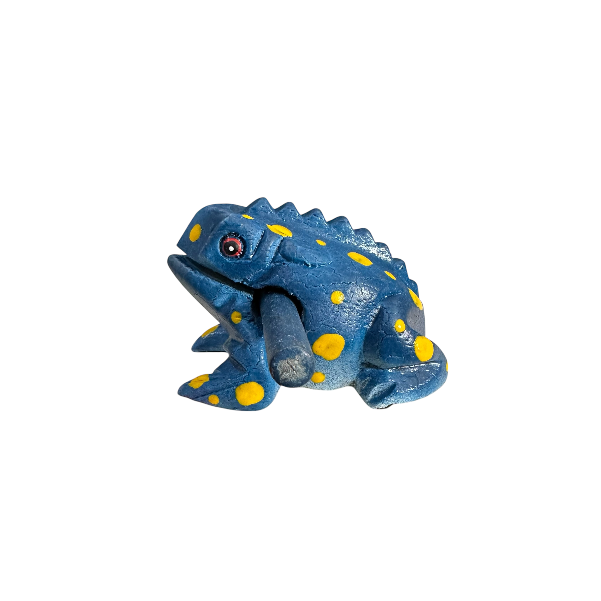 2" Wooden Musical Frog - Sea Design (percussion Instrument)