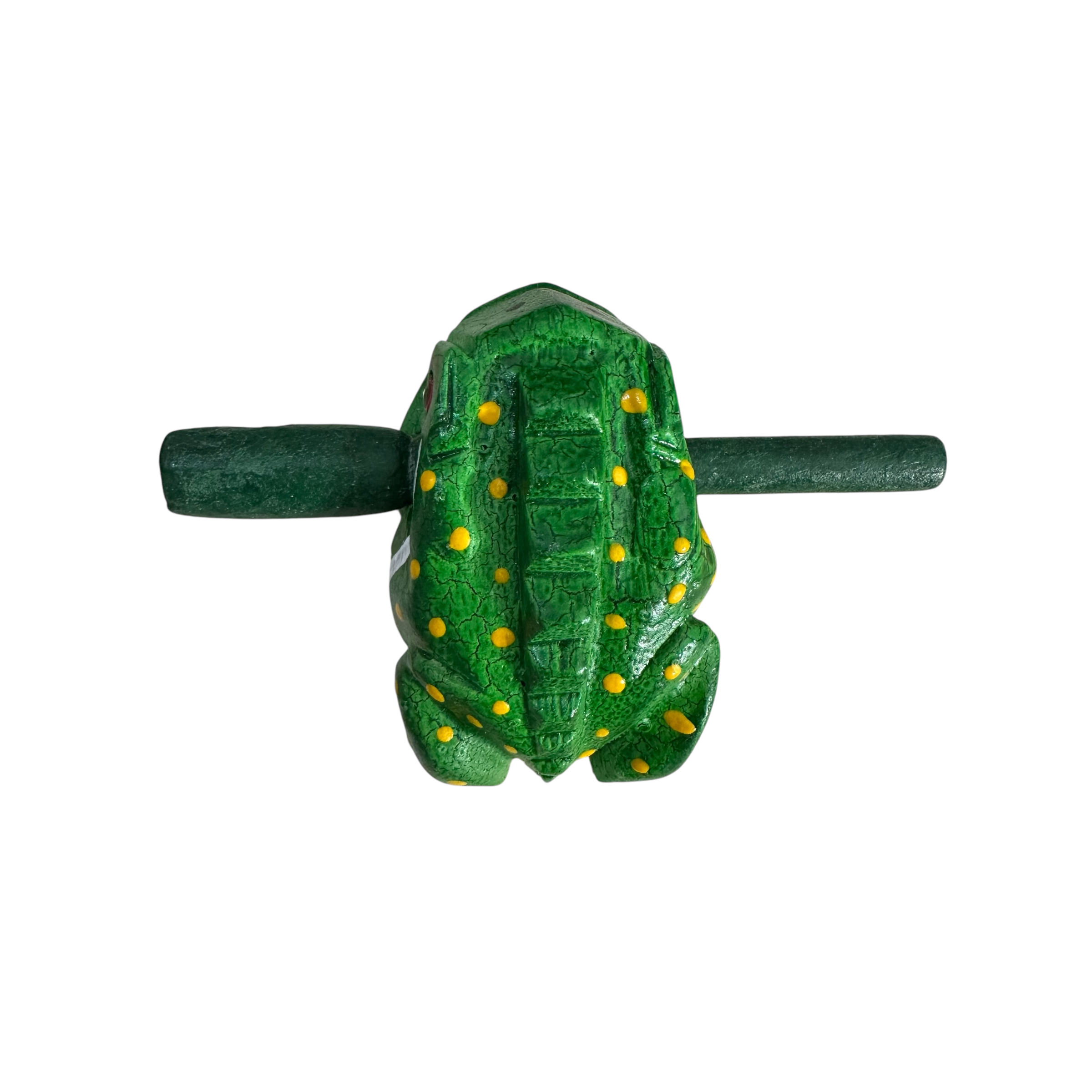 2" Wooden Musical Frog - Green Leaf Design (percussion Instrument)