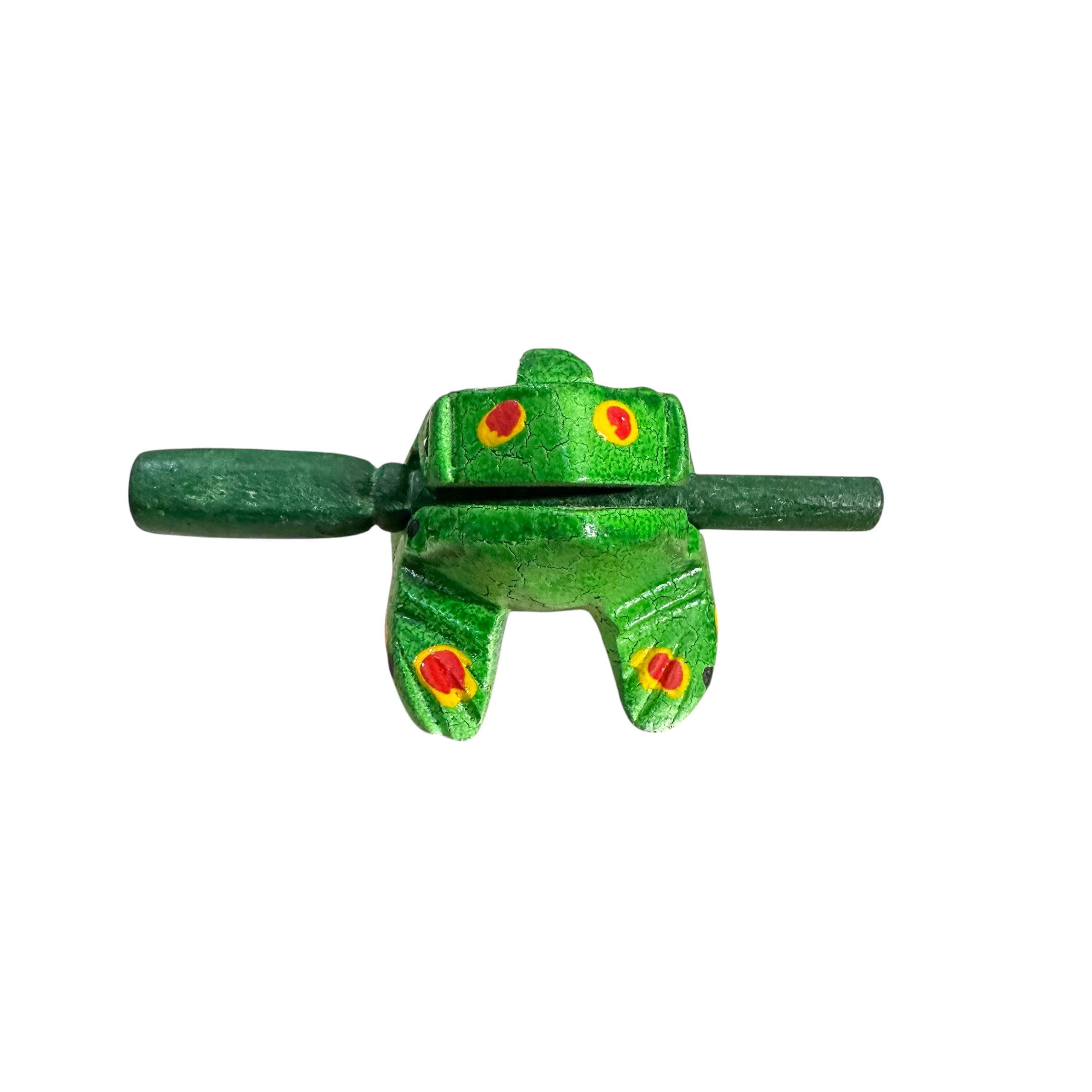 2" Wooden Musical Frog - Green Spring Design (percussion Instrument)